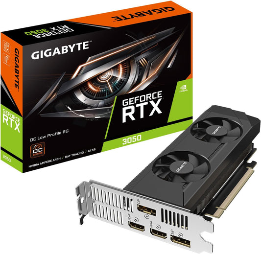 TARJETA DE VIDEO NVIDIA GEFORCE RTX3050 6GB OC GDDR6 GIGABYTE LOW PROFILE GV-N3050OC-6GL