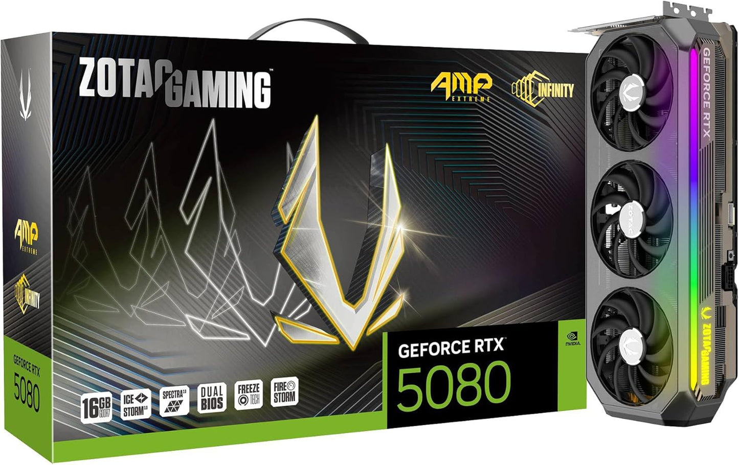 TARJETA DE VIDEO NVIDIA GEFORCE RTX5080 16GB GDDR7 ZOTAC EXTREME INFINITY ZT-B50800B-10P