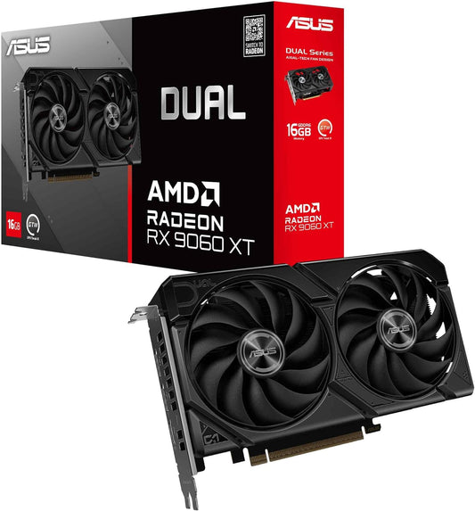 TARJETA DE VIDEO RADEON RX9060XT 16GB GDDR6 ASUS DUAL 90YV0LG2-MVAA00 12M DE GARANTIA