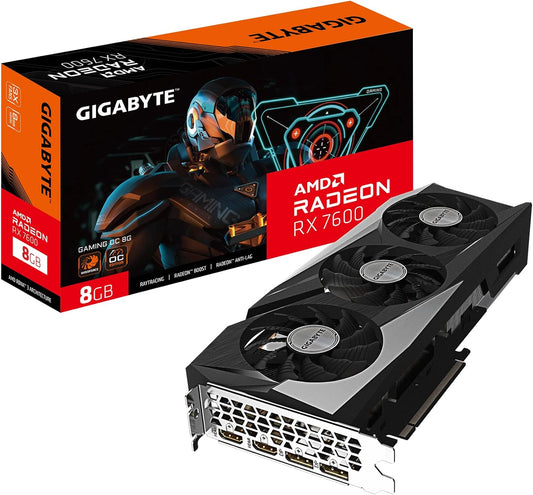 TARJETA DE VIDEO RADEON RX7600 8GB OC GDDR6 GIGABYTE GAMING GV-R76GAMING OC-8GD