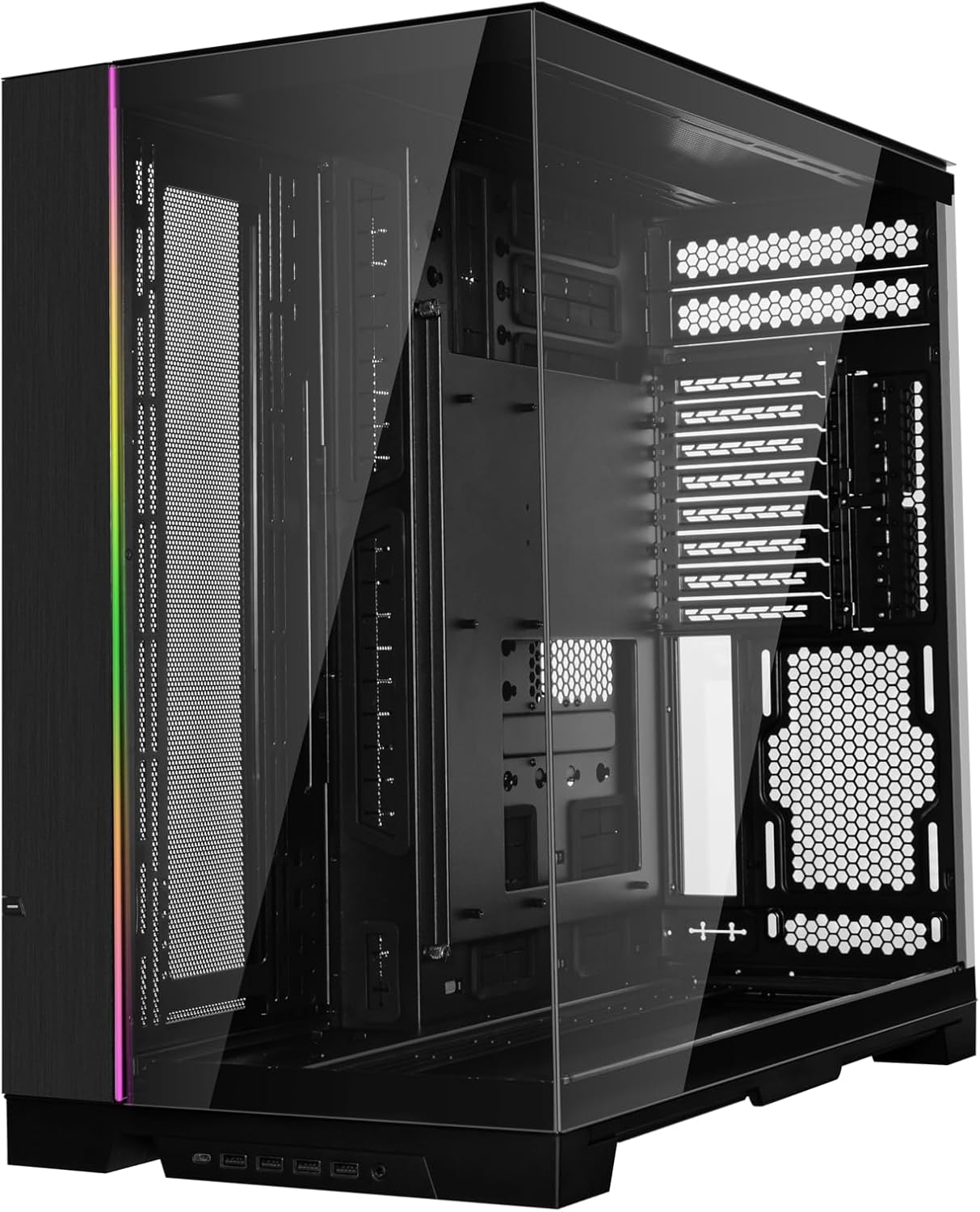 GABINETE LIAN LI DINAMICO EVO XL RGB S/FUENTE ATX CRISTAL NEGRO G99.O11DEXL-X.00 12M DE GARANTIA