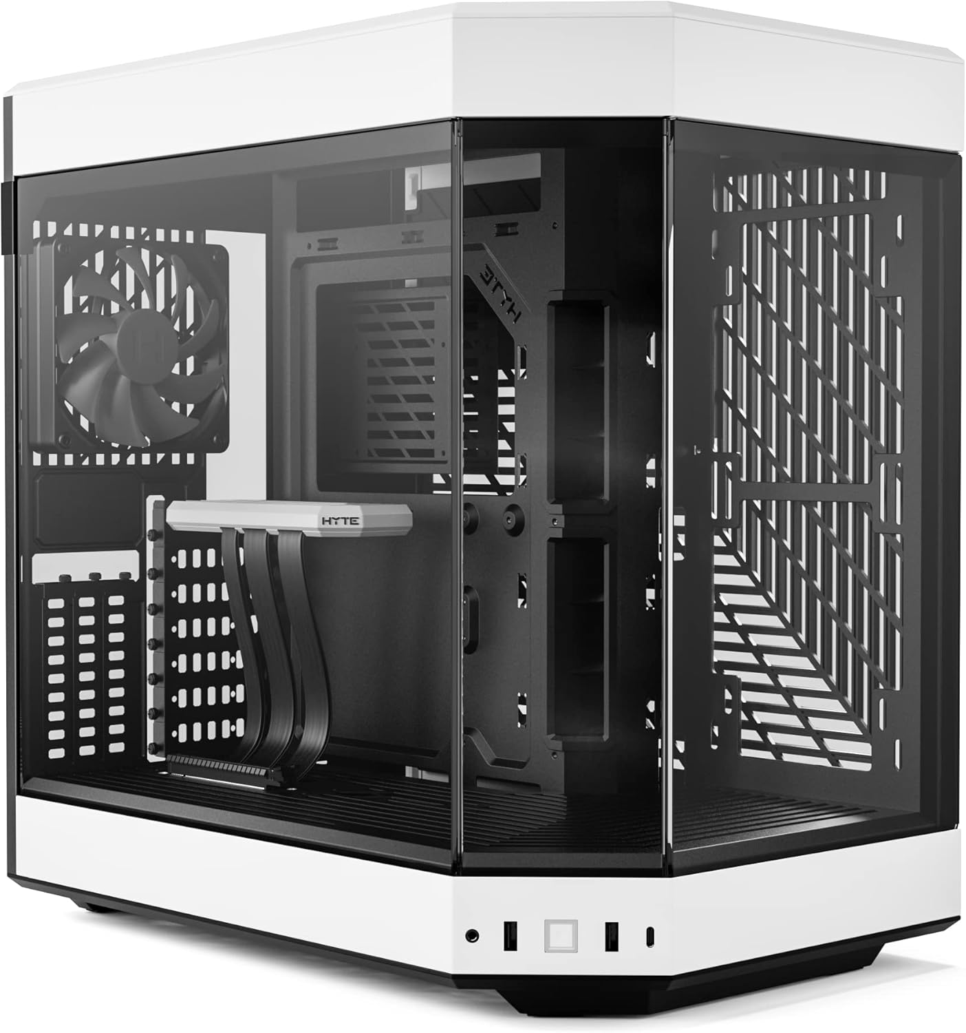 GABINETE HYTE Y60 NEGRO/BLANCO EATX S/FUENTE CRISTAL CS-HYTE-Y60-BW 11M DE GARANTIA