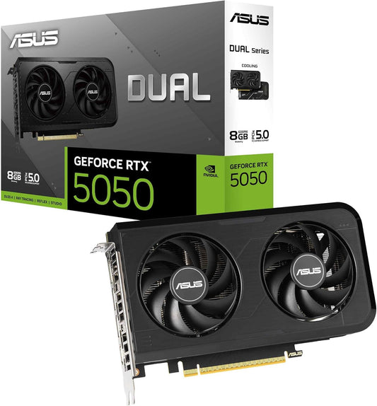 TARJETA DE VIDEO NVIDIA GEFORCE RTX5050 8GB GDDR6 ASUS DUAL 90YV0N73-M0AA00