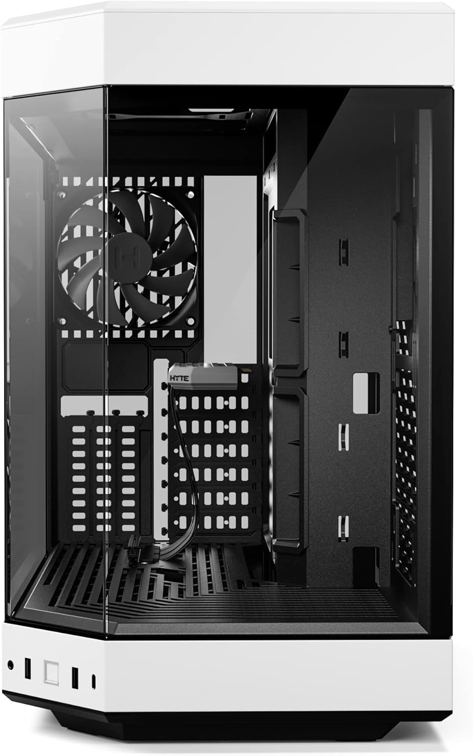 GABINETE HYTE Y60 NEGRO/BLANCO EATX S/FUENTE CRISTAL CS-HYTE-Y60-BW 11M DE GARANTIA
