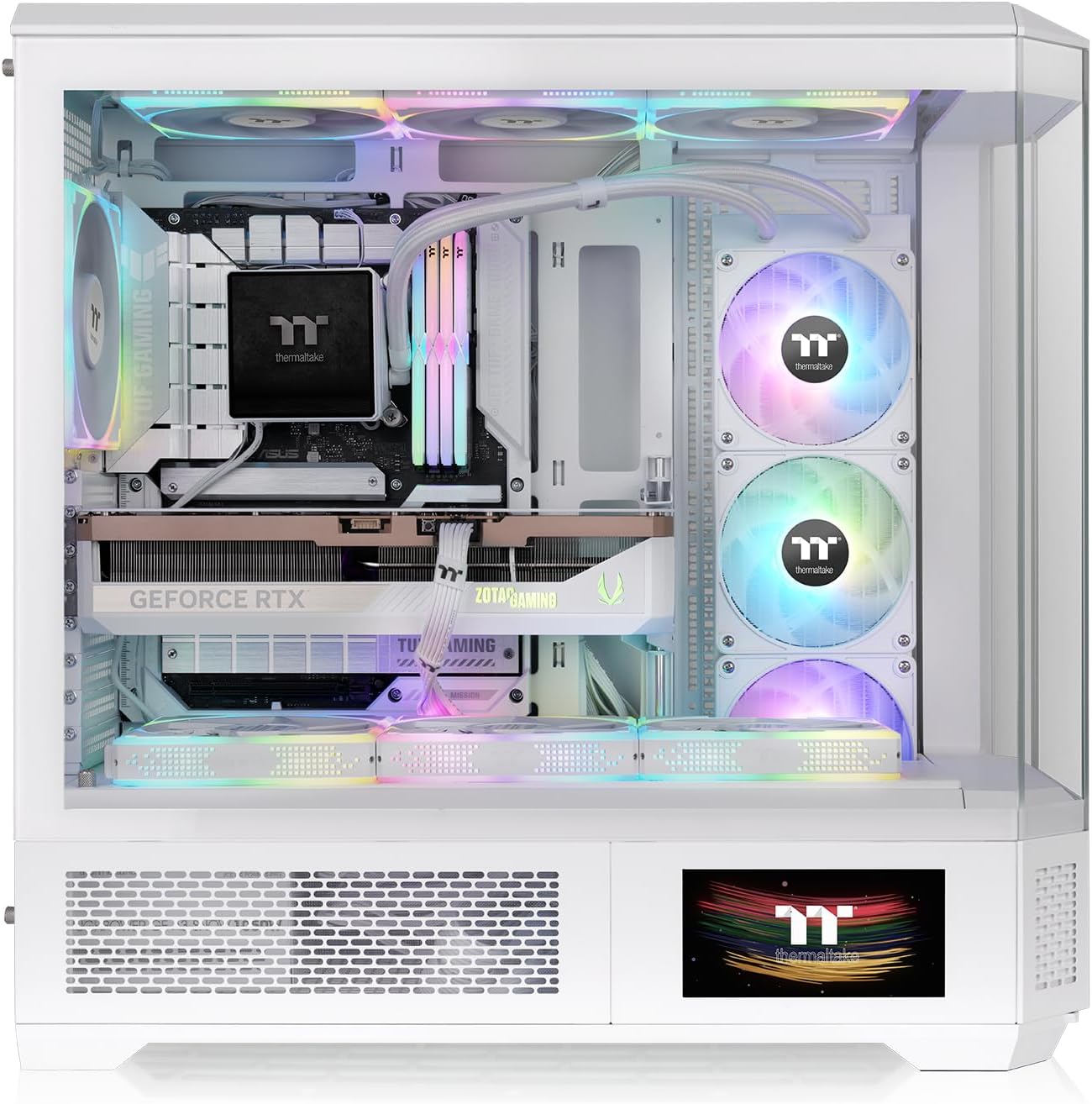 GABINETE THERMALTAKE VIEW 600 TG SNOW M-ATX CRISTAL BLANCO CA-11H-00F6WN-00 12M DE GARANTIA