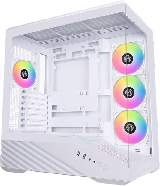 GABINETE LIAN LI VECTOR V100 ARGB S/FUENTE ATX CRISTAL BLANCO G99.V100RW.00 12M DE GARANTIA