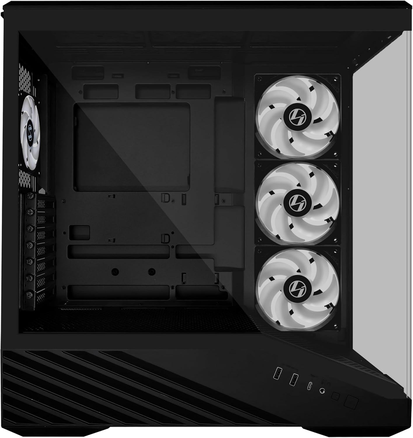 GABINETE LIAN LI VECTOR V100 ARGB S/FUENTE ATX CRISTAL NEGRO G99.V100RX.00 12M DE GARANTIA