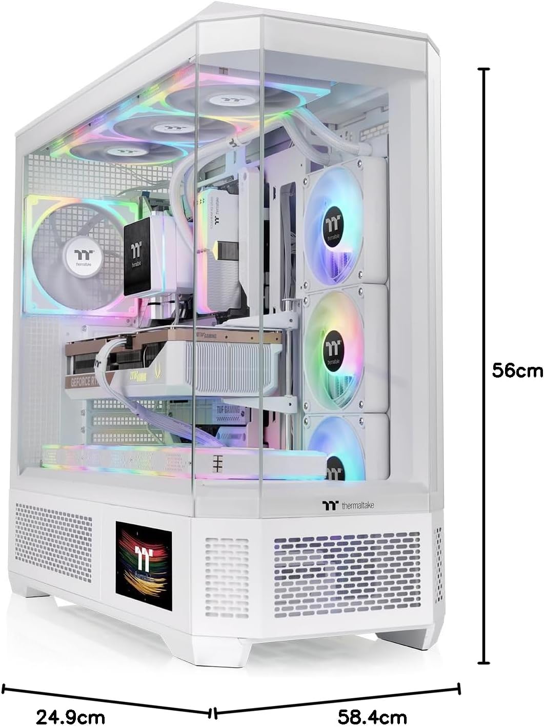 GABINETE THERMALTAKE VIEW 600 TG SNOW M-ATX CRISTAL BLANCO CA-11H-00F6WN-00 12M DE GARANTIA