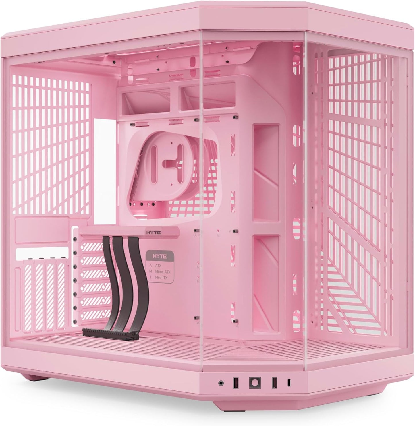 GABINETE HYTE Y70 EATX S/FUENTE CRISTAL STRAWBERRY MILK ROSA CS-HYTE-Y70-SM 12M DE GARANTIA