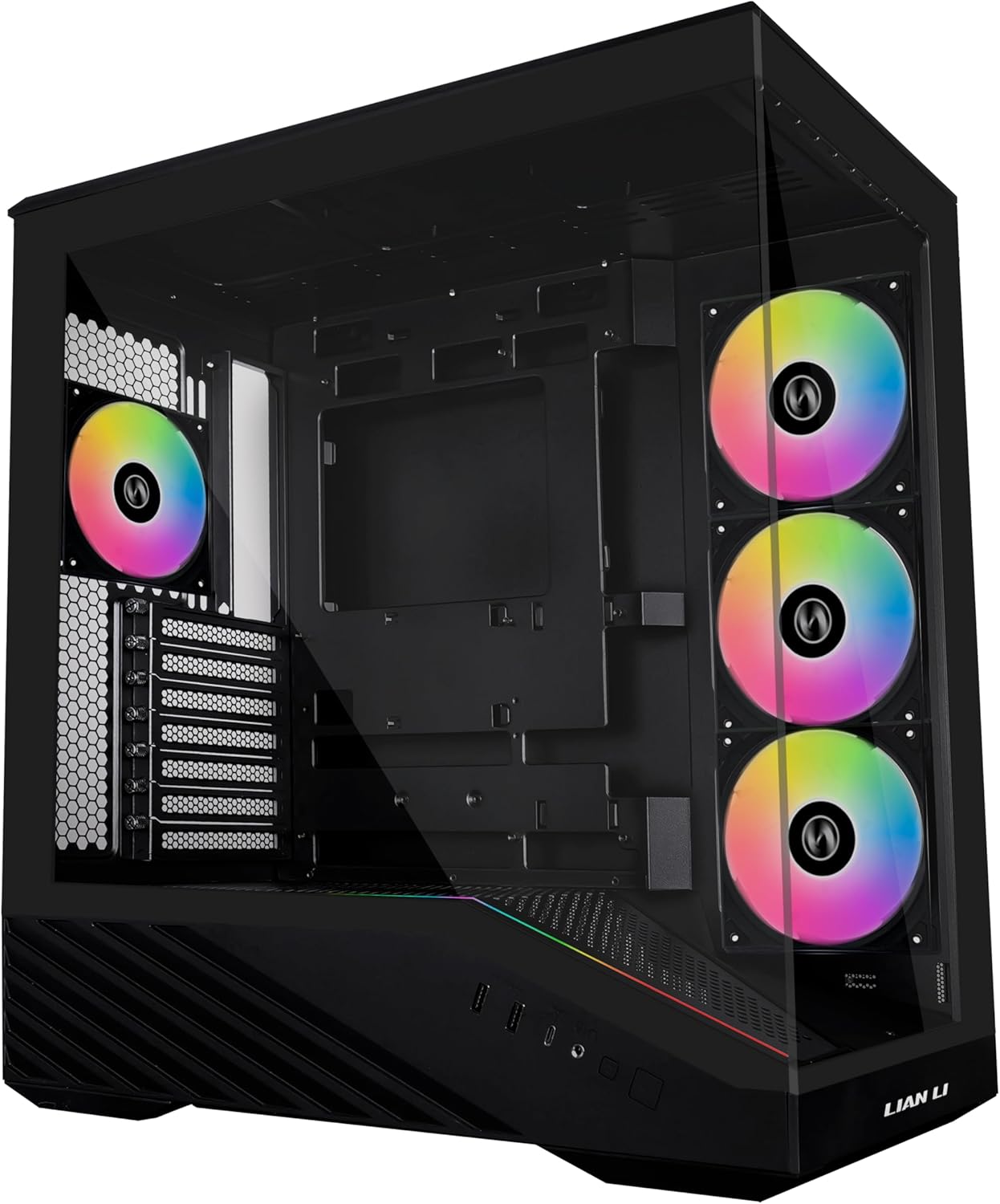 GABINETE LIAN LI VECTOR V100 ARGB S/FUENTE ATX CRISTAL NEGRO G99.V100RX.00 12M DE GARANTIA