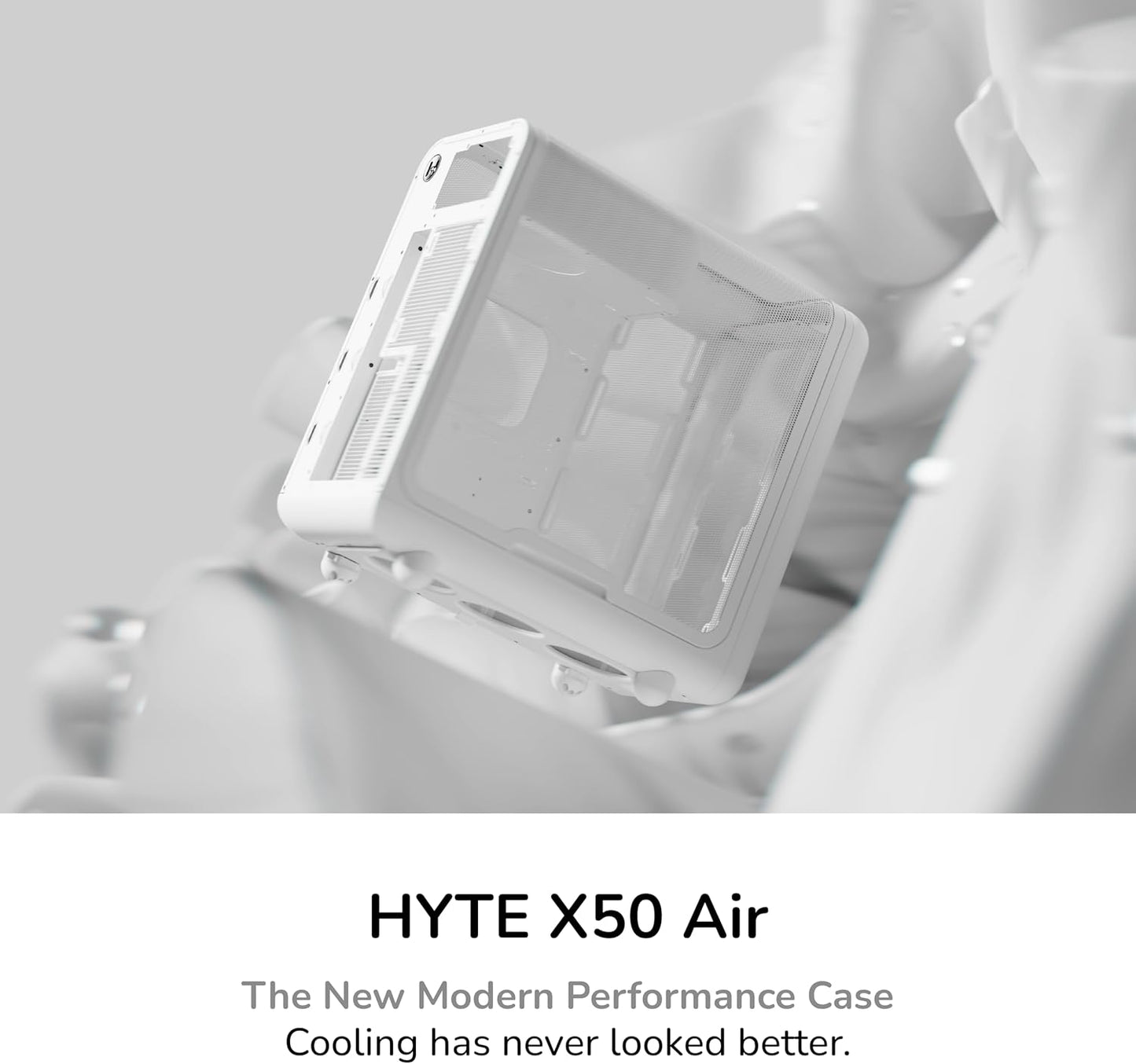GABINETE HYTE X50 ATX S/FUENTE CRISTAL SNOW WHITE BLANCO CS-HYTE-X50G-WW 12M DE GARANTIA