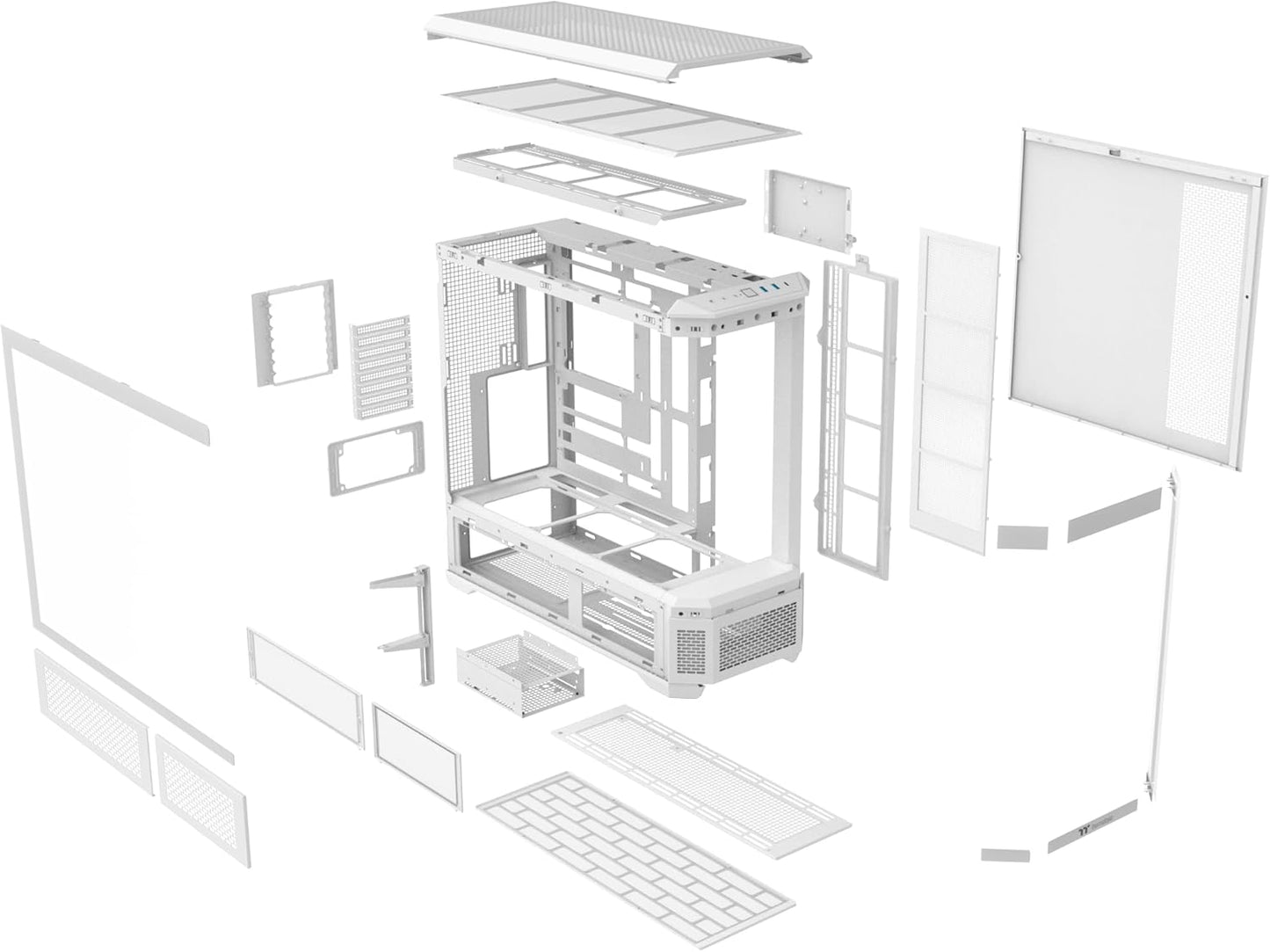 GABINETE THERMALTAKE VIEW 600 TG SNOW M-ATX CRISTAL BLANCO CA-11H-00F6WN-00 12M DE GARANTIA