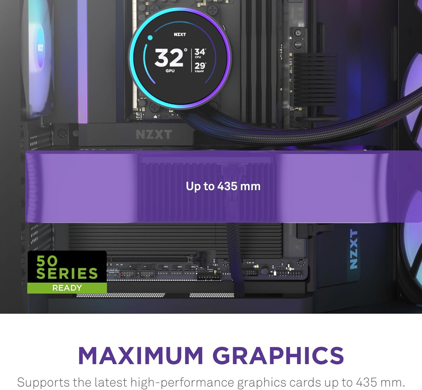 GABINETE NZXT H9 FLOW RGB NEGRO ATX 2USB 3.2 TIPO A USB 3.2 TIPO C CM-H92FB-R1 11M DE GARANTIA