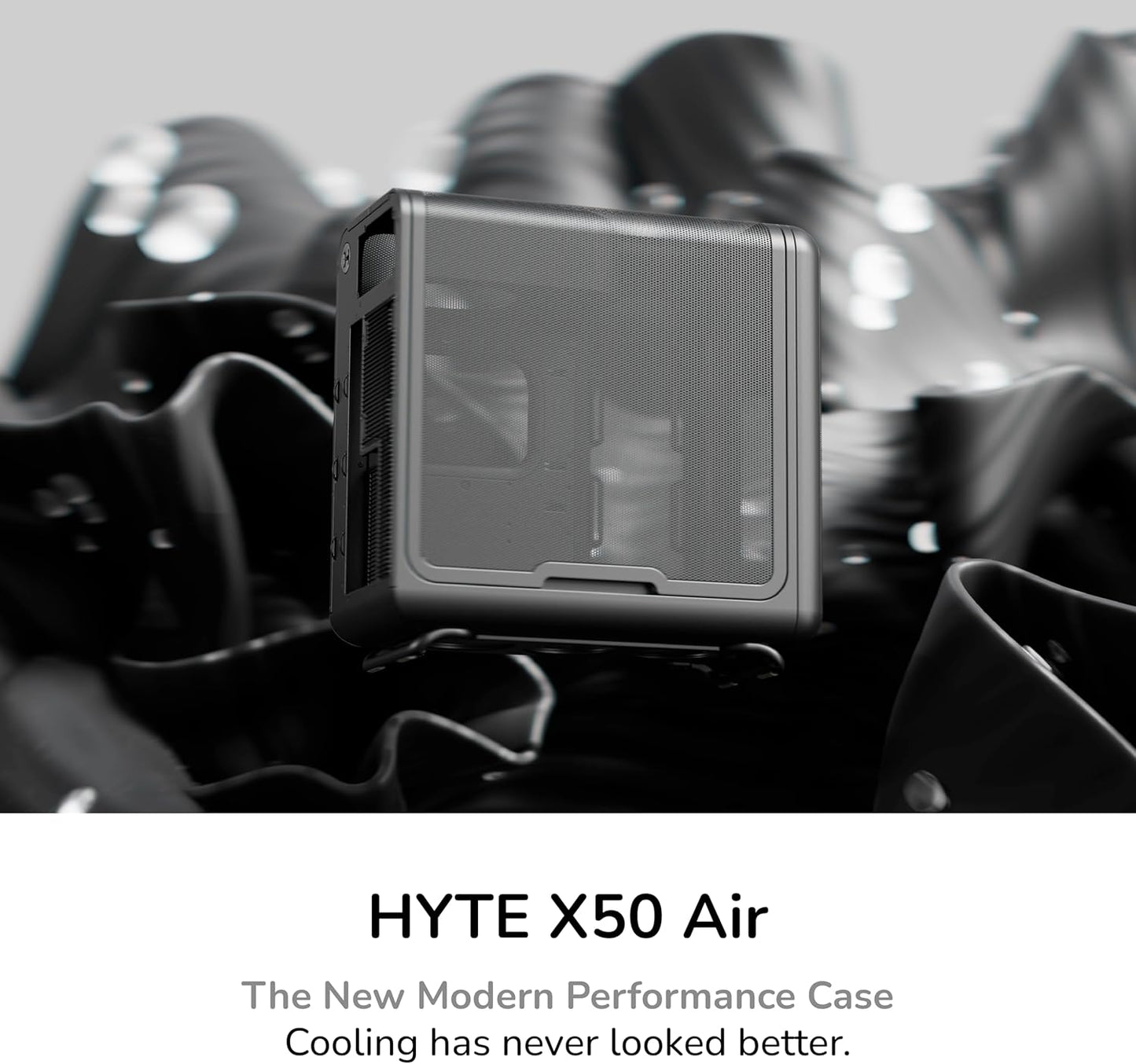 GABINETE HYTE X50 AIR ATX S/FUENTE MALLA PITCH BLACK NEGRO CS-HYTE-X50A-BB 12M DE GARANTIA