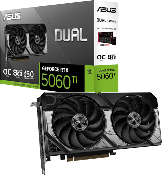TARJETA DE VIDEO NVIDIA GEFORCE RTX5060TI 8GB OC GDDR7 ASUS DUAL 90YV0MP2-M0AA00