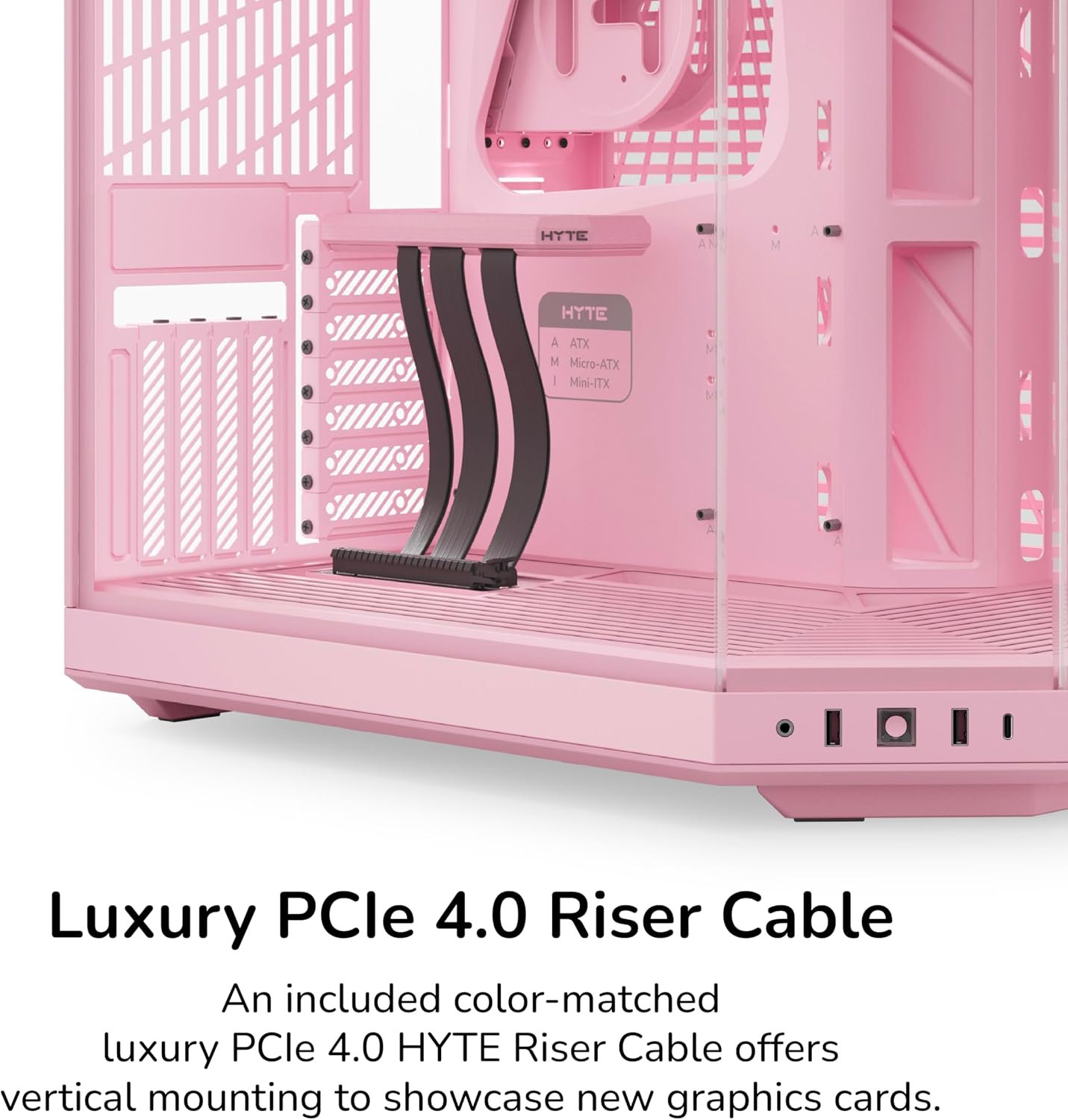GABINETE HYTE Y70 EATX S/FUENTE CRISTAL STRAWBERRY MILK ROSA CS-HYTE-Y70-SM 12M DE GARANTIA