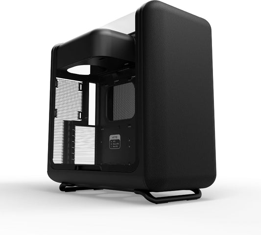 GABINETE HYTE X50 ATX S/FUENTE CRISTAL PITCH BLACK NEGRO CS-HYTE-X50G-BB 12M DE GARANTIA