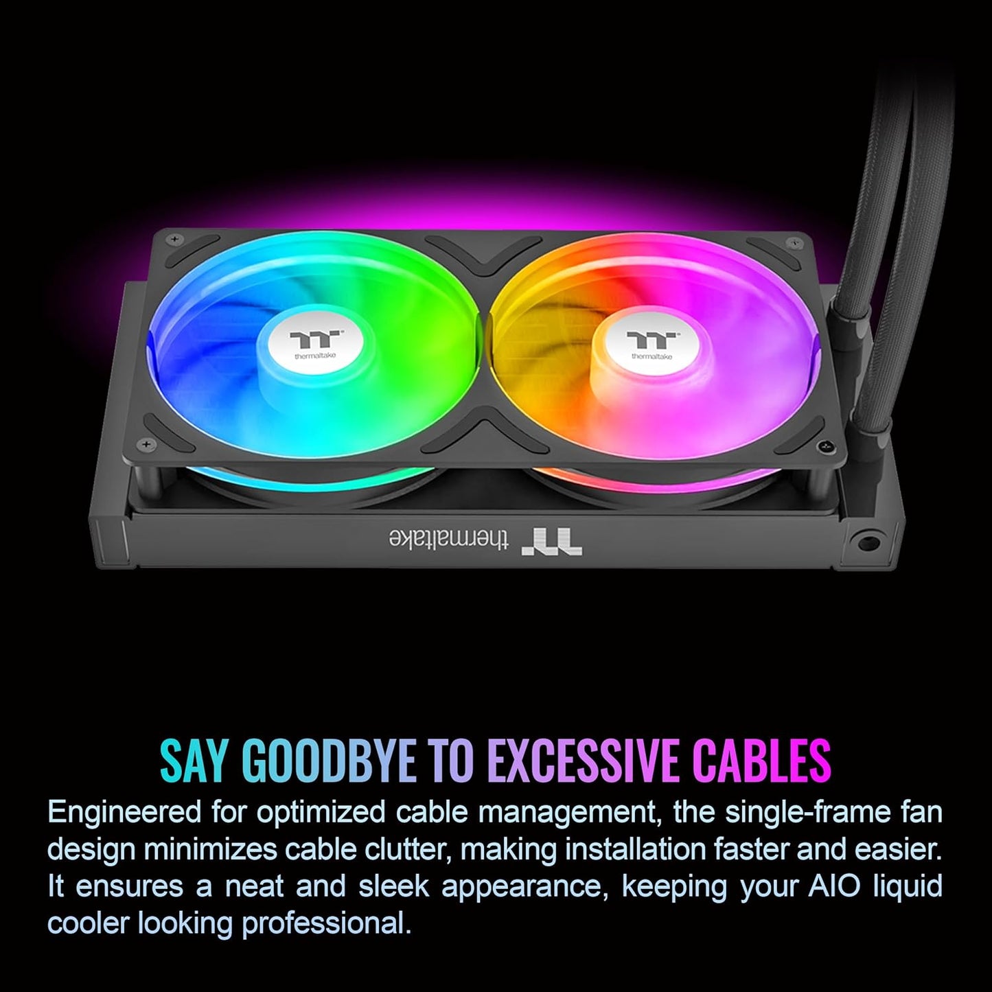 ENFRIAMIENTO LIQUIDO THERMALTAKE TH240-S V3 ARGB SYNC AIO 120MM DISPLAY LCD CL-W469-PL12SW-A 12M DE GARANTIA