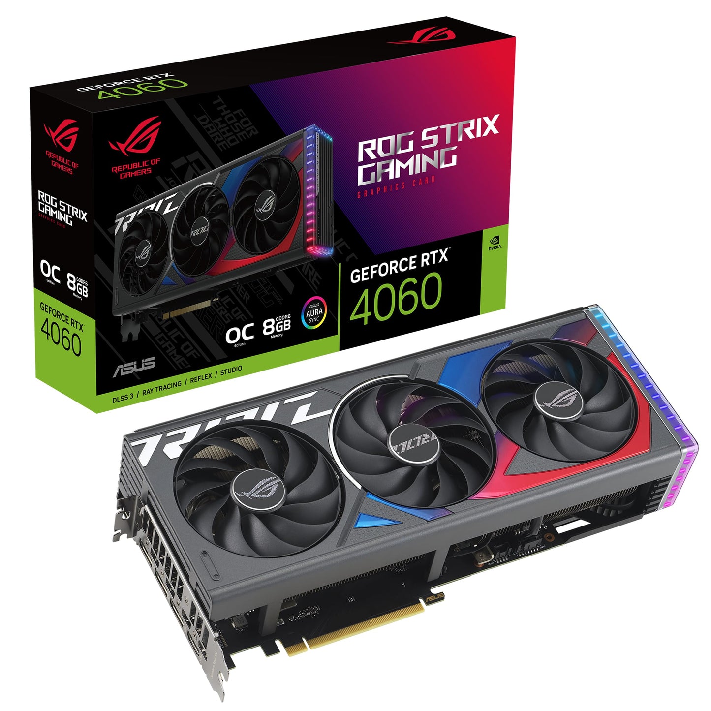 TARJETA DE VIDEO NVIDIA RTX4060 8GB OC GDDR6 ASUS ROG STRIX GAMING