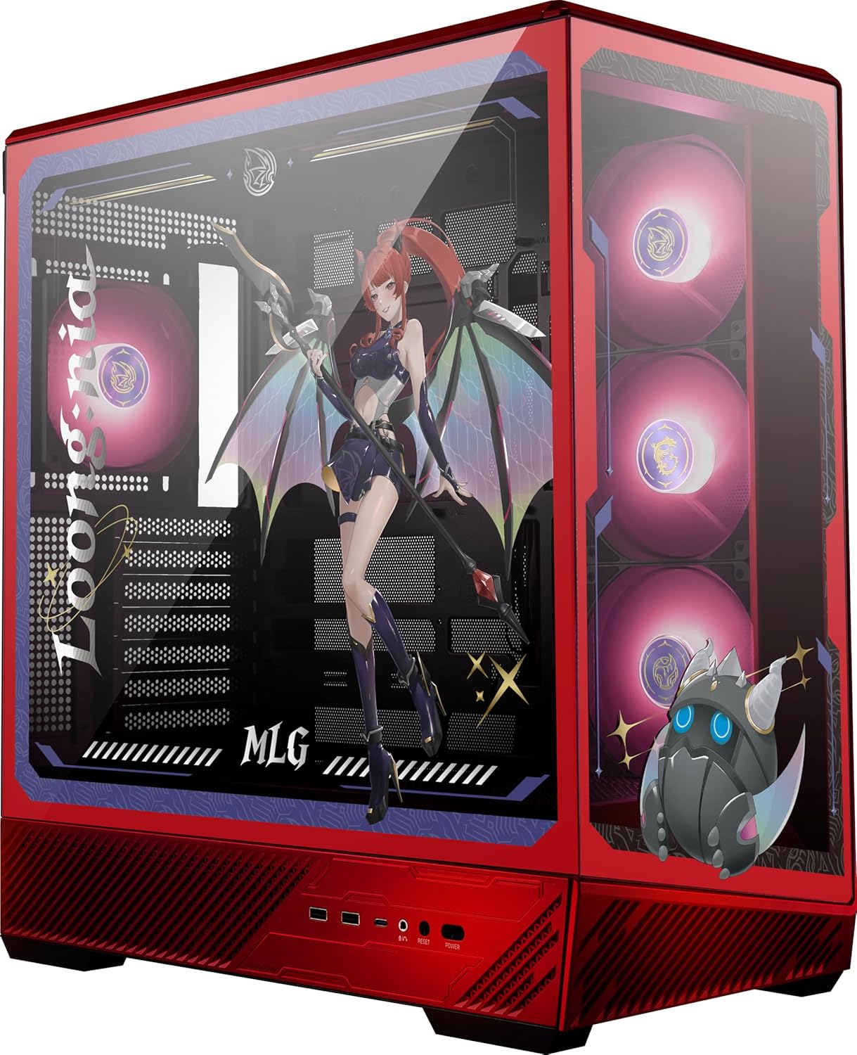 GABINETE MSI PANO 130R ARGB ATX ROJO/NEGRO PANO 130R MLG EDITION 11M DE GARANTIA