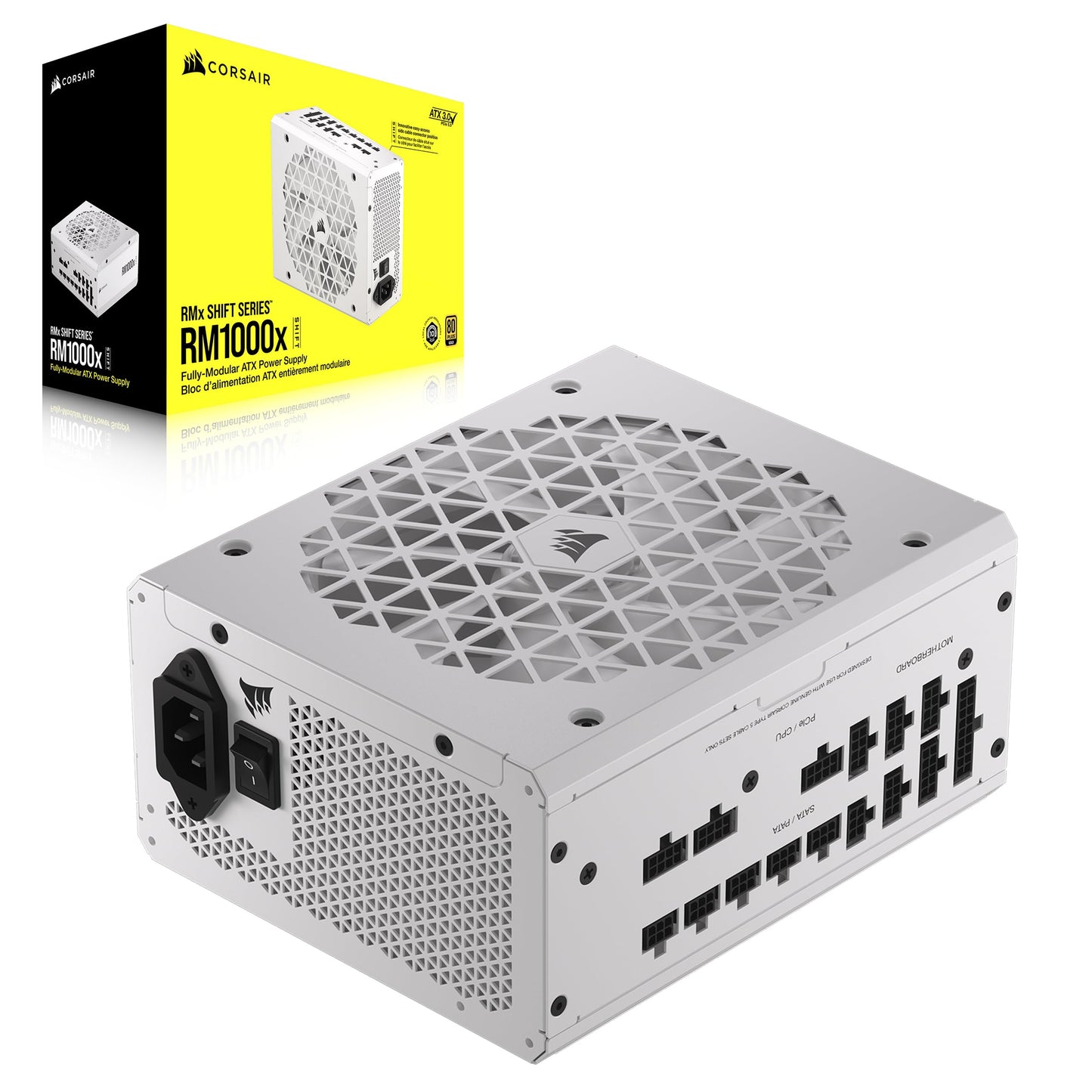 FUENTE CORSAIR RM1000E 1000W 80 PLUS GOLD MODULAR ATX BLANCO