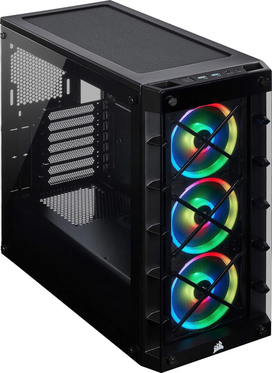 GABINETE CORSAIR ICUE 465X NEGRO RGB ATX S/FUENTE CRISTAL CC-9011188-WW SIN GARANTIA