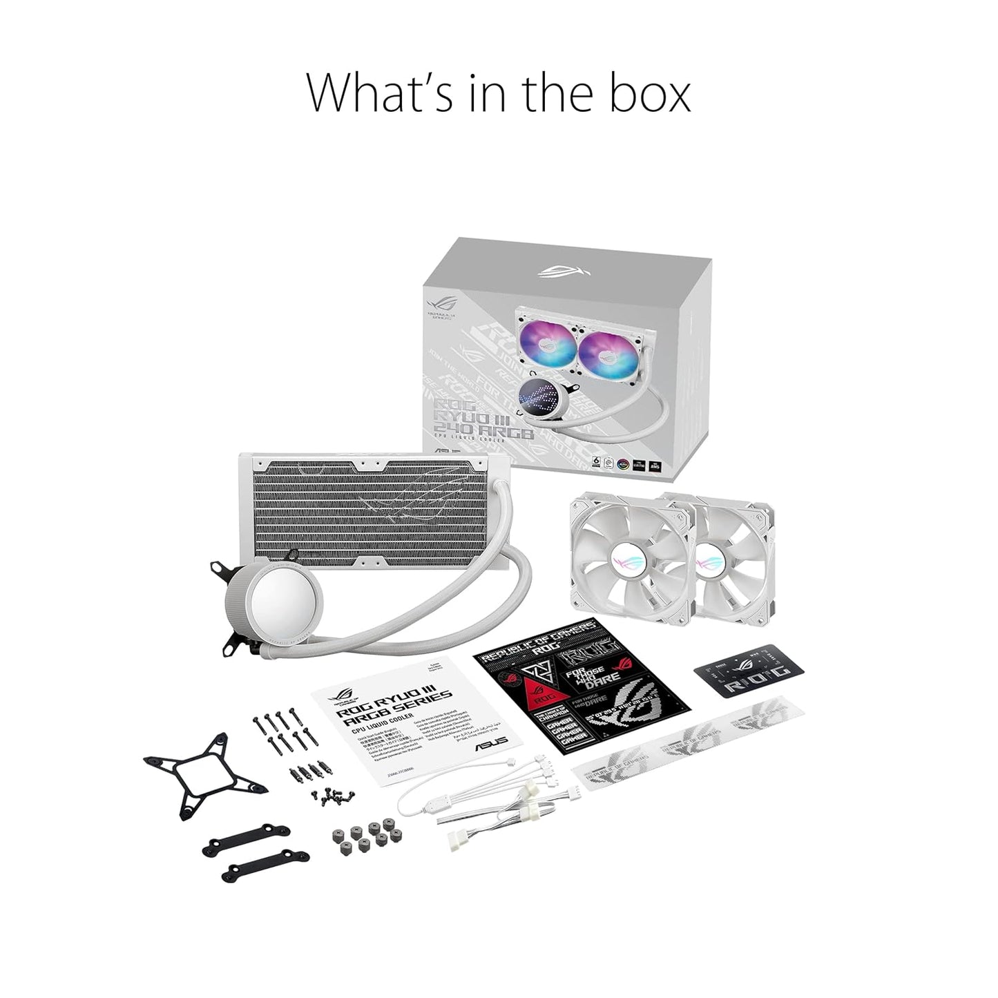 ENFRIAMIENTO LIQUIDO ASUS ROG RYUO III 240 ARGB WHITE 90RC00J2-M0AAY0 12M DE GARANTIA