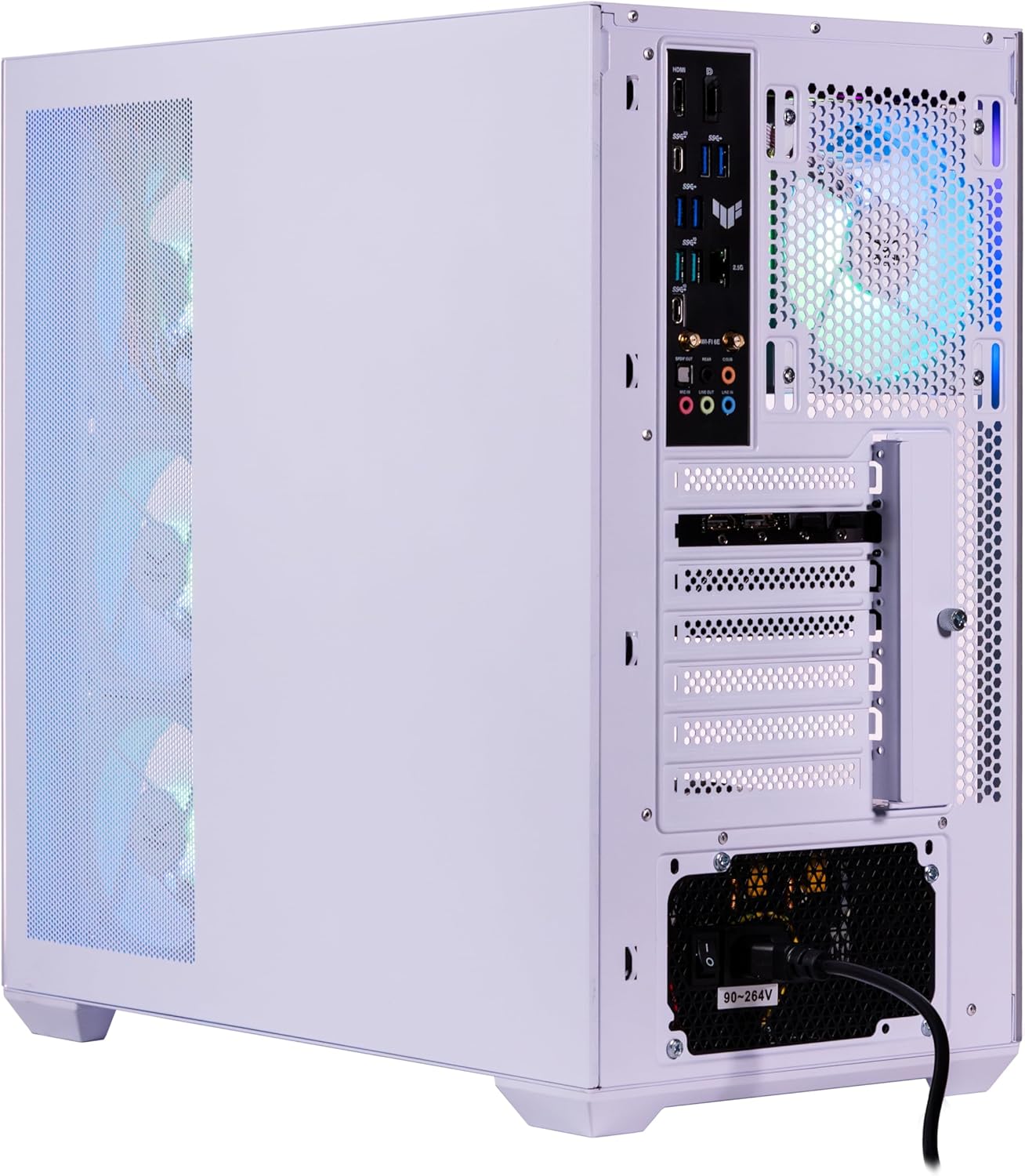 GABINETE NACEB NEBULA GAMER M-ATX ARGB 4VENT S/FUENTE CRISTAL BLANCO NA-0637B 11M DE GARANTIA