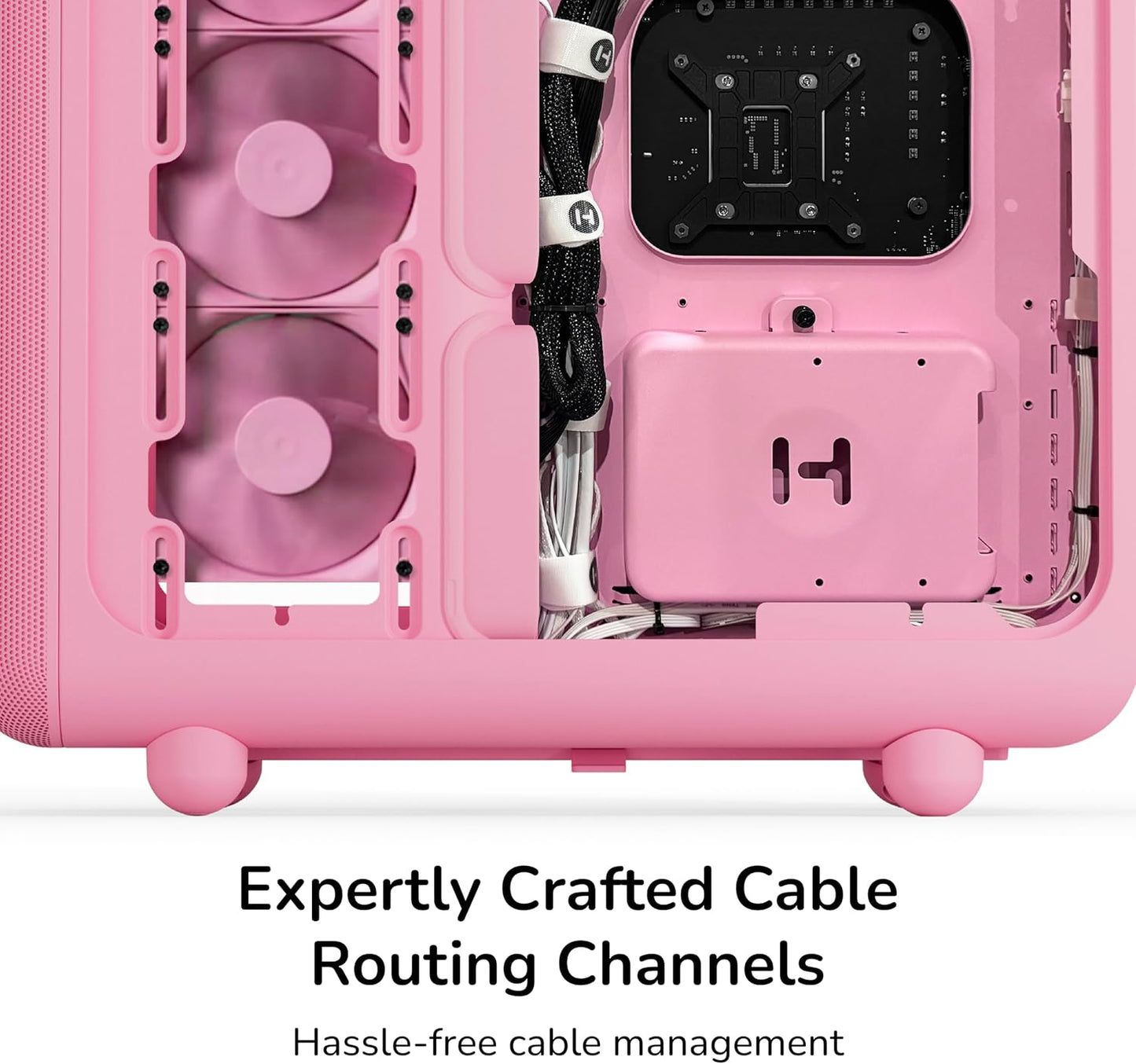 GABINETE HYTE X50 ATX S/FUENTE CRISTAL STRAWBERRY MILK ROSA CS-HYTE-X50G-SM 12M DE GARANTIA