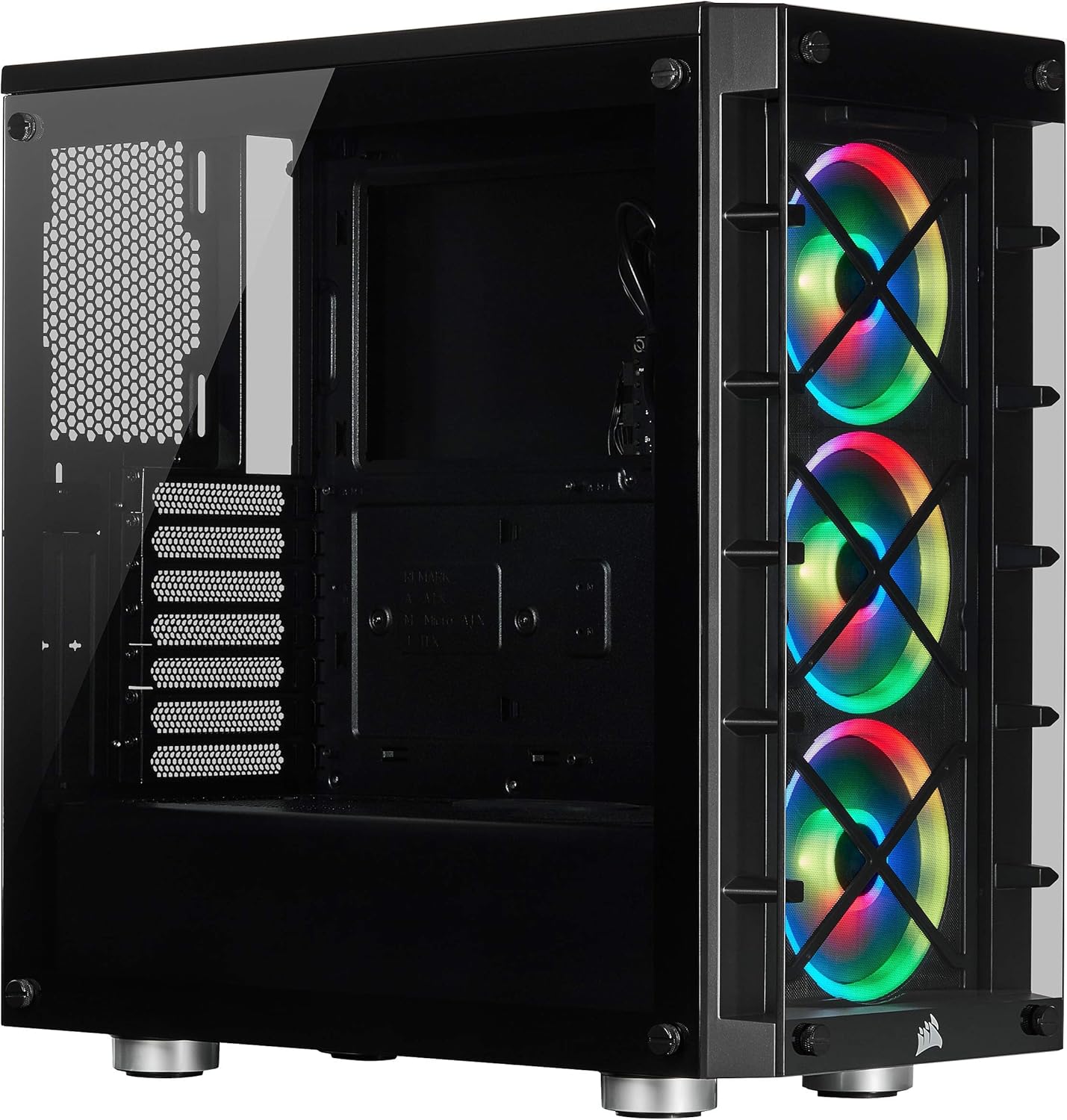 GABINETE CORSAIR ICUE 465X NEGRO RGB ATX S/FUENTE CRISTAL CC-9011188-WW SIN GARANTIA