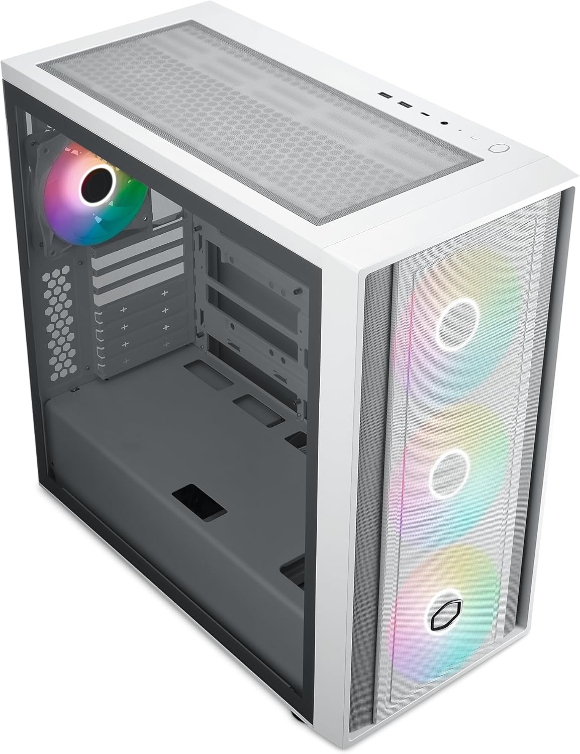 GABINETE COOLER MASTER MASTERBOX 600 BLANCO ARGB M/ATX MB600-WGNN-S00 SIN GARANTIA