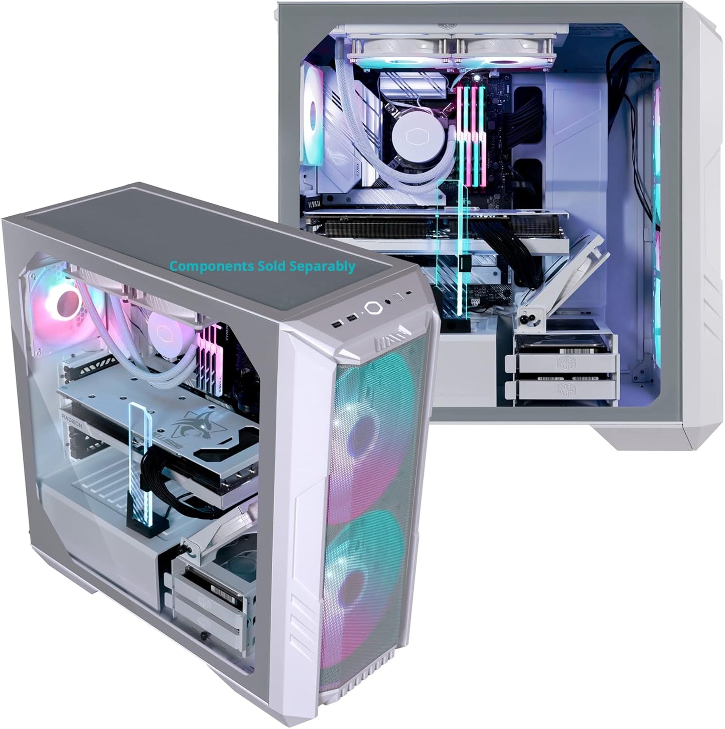 GABINETE COOLER MASTER MASTERCASE H500P BLANCO ARGB EATX CRISTAL MCM-H500P-WGNN-S01 SIN GARANTIA