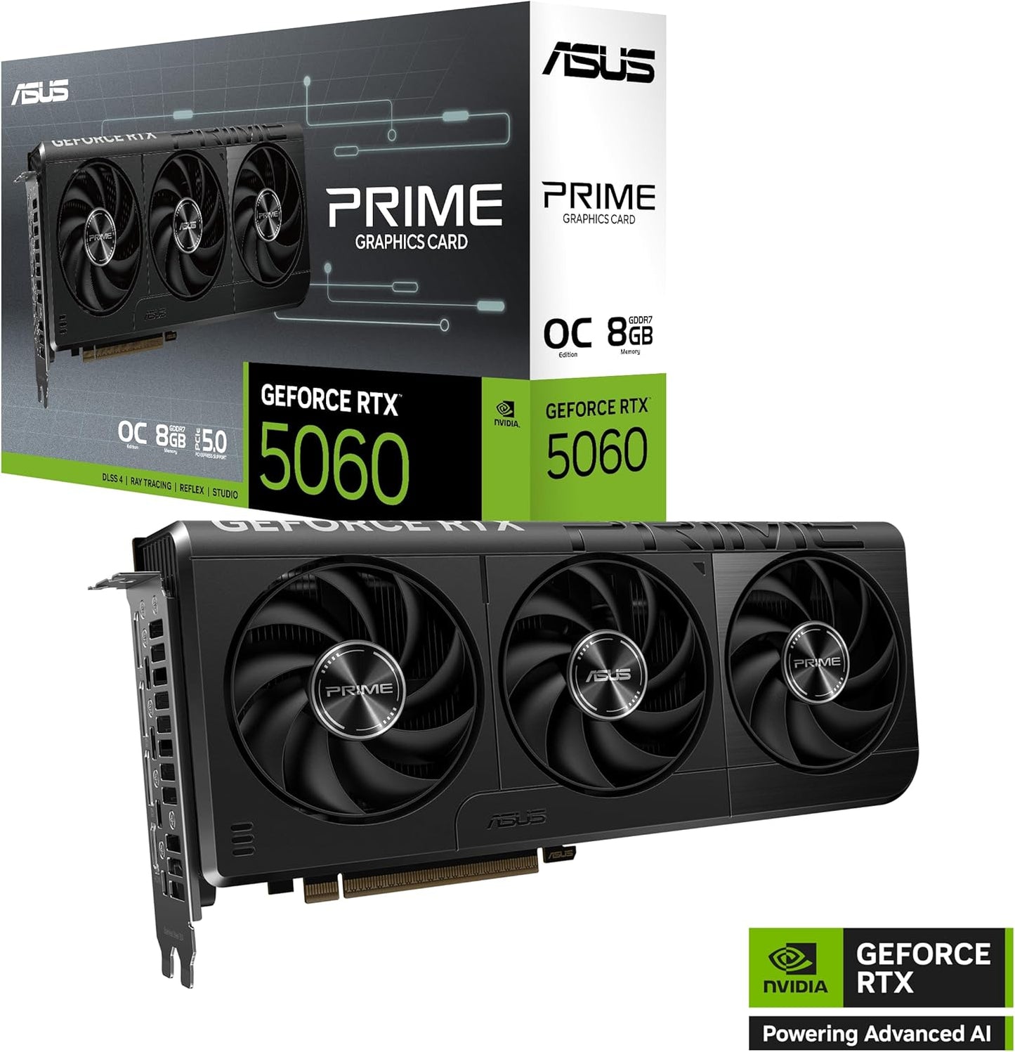 TARJETA DE VIDEO NVIDIA GEFORCE RTX5060 8GB GDDR7 ASUS PRIME 90YV0N11-MVAA00