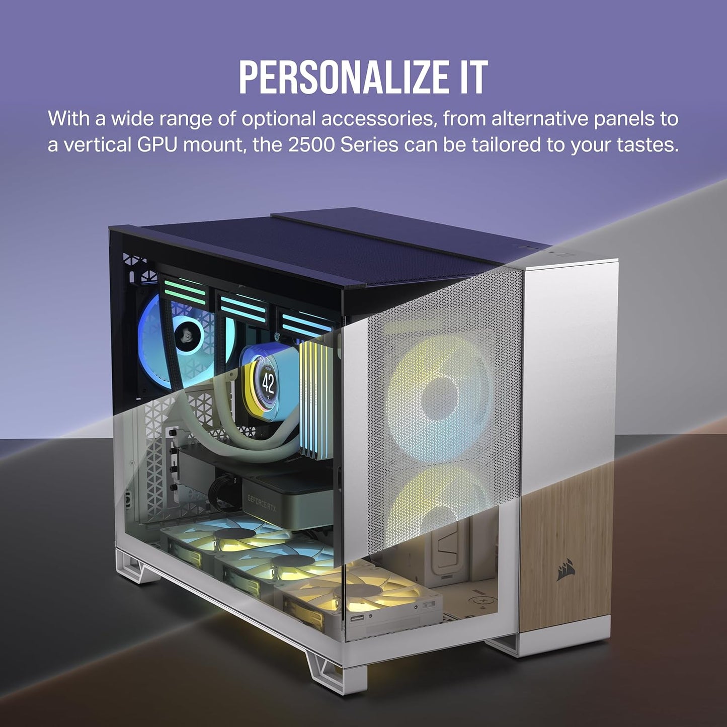 GABINETE CORSAIR ICUE LINK 2500X RGB BLANCO M-ATX CRISTAL SIN FUENTE CC-9011268-WW SIN GARANTIA