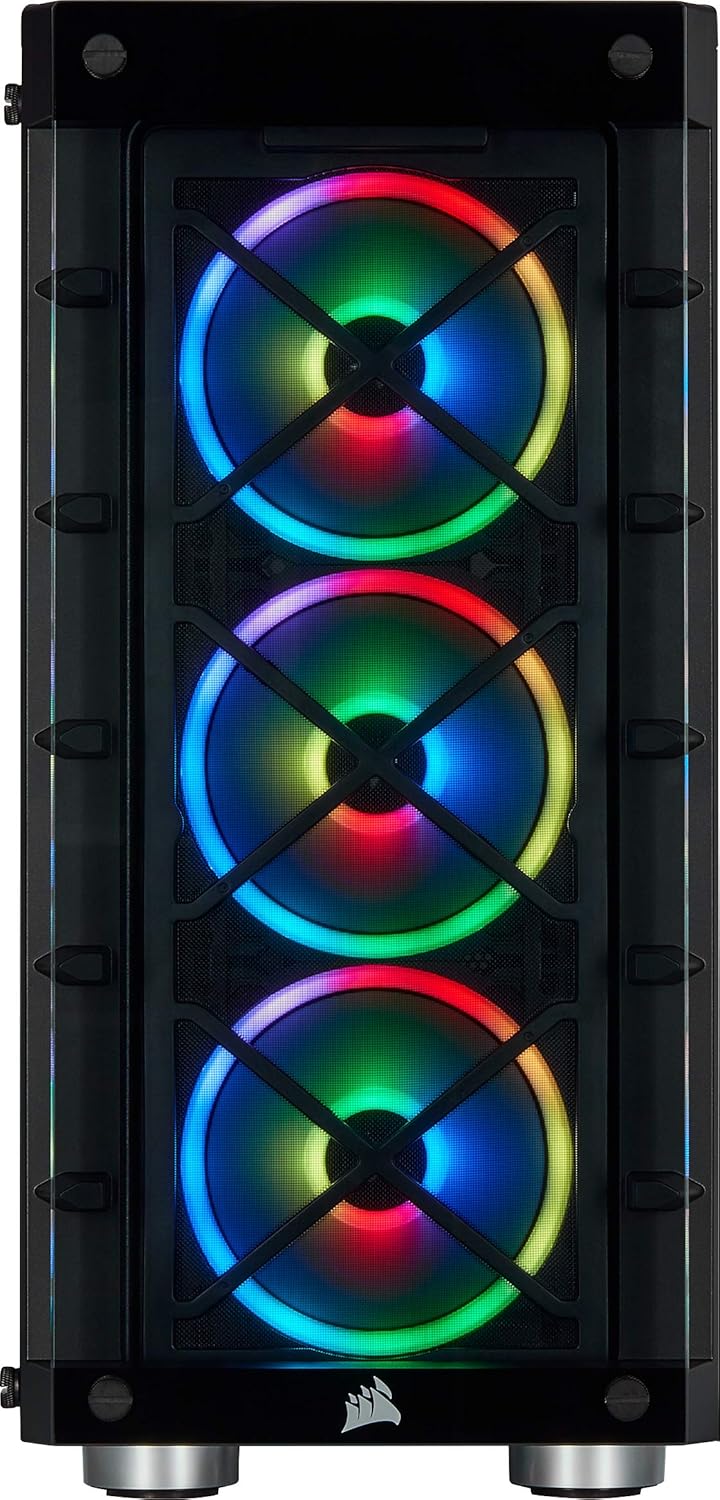 GABINETE CORSAIR ICUE 465X NEGRO RGB ATX S/FUENTE CRISTAL CC-9011188-WW SIN GARANTIA