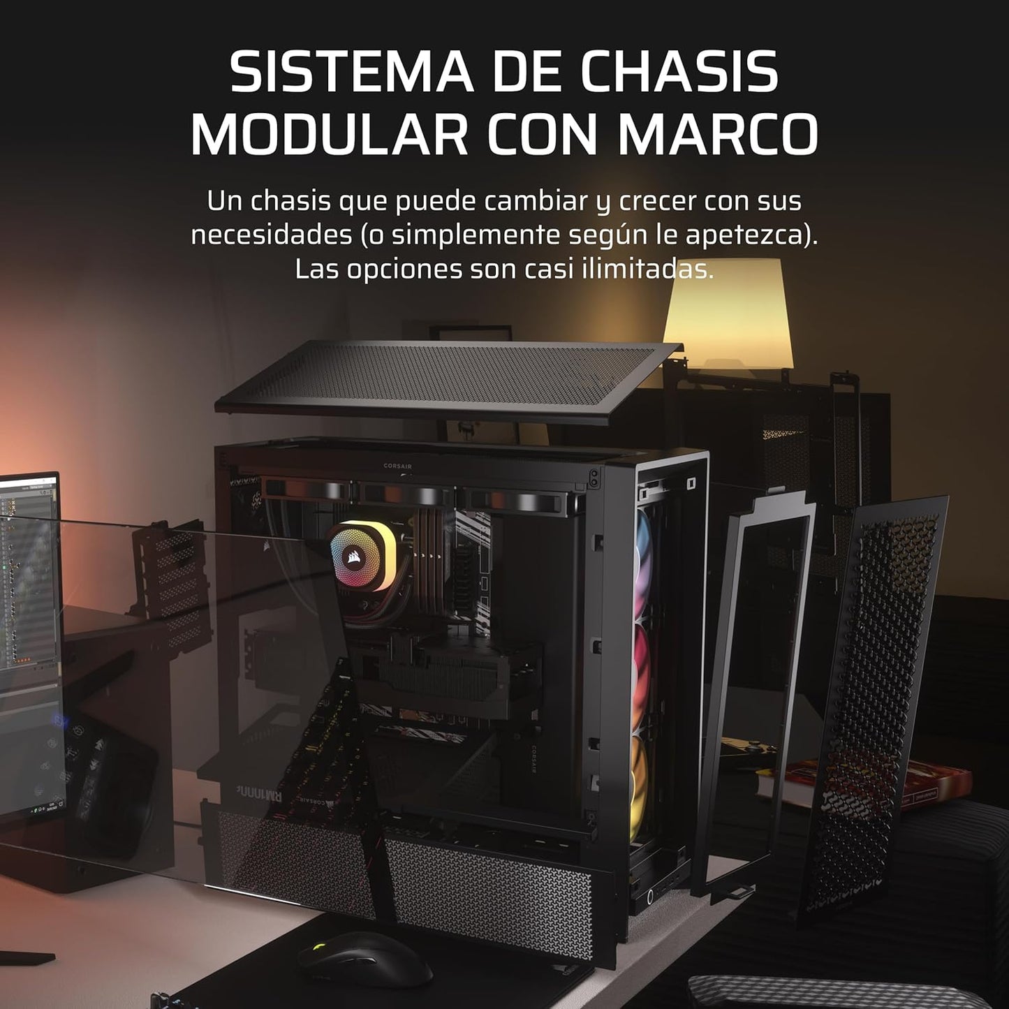GABINETE CORSAIR FRAME 4000D RS ARGB M-ATX BLANCO CC-9011297-WW 11M DE GARANTIA