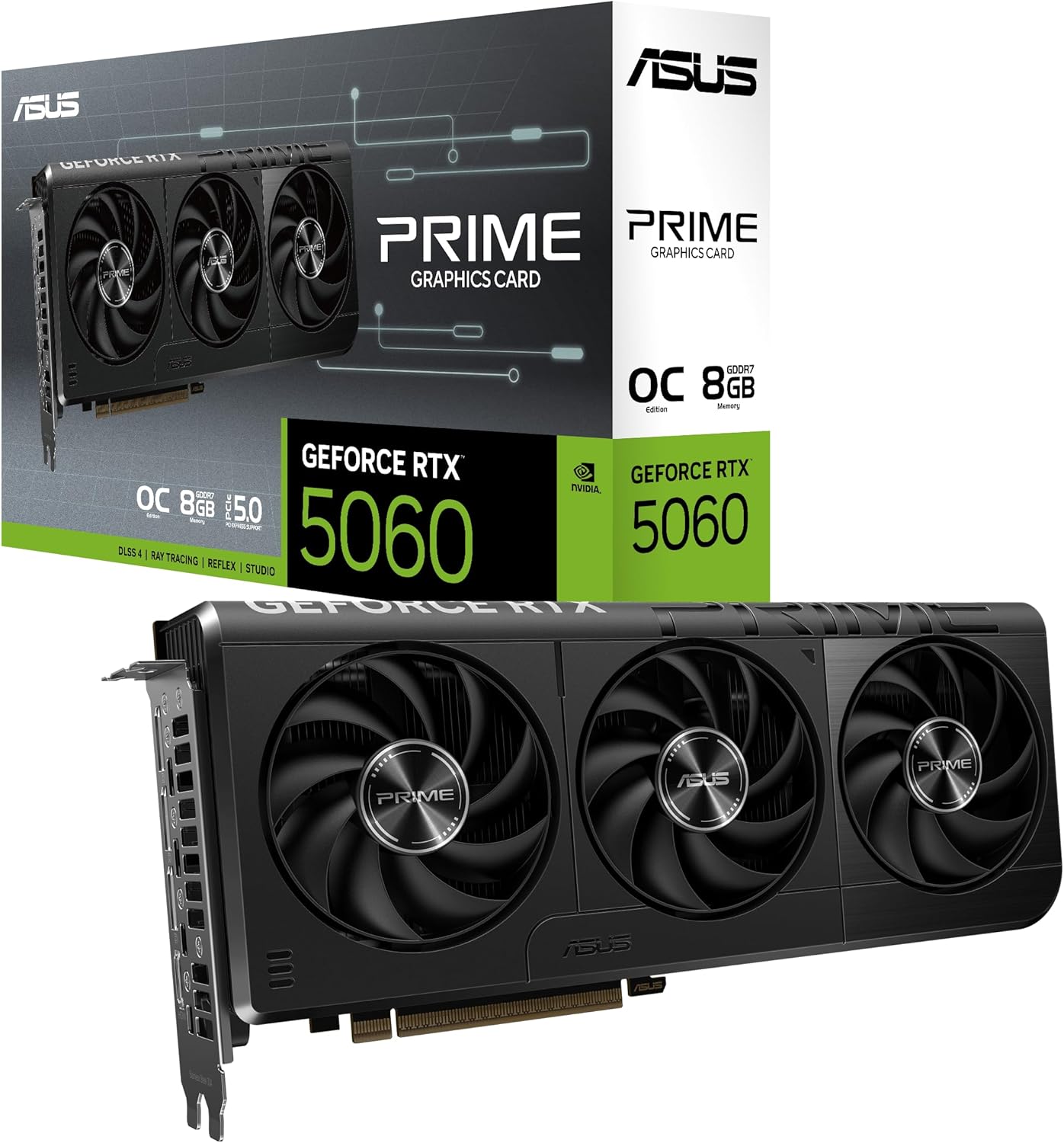 TARJETA DE VIDEO NVIDIA GEFORCE RTX5060 8GB GDDR7 ASUS PRIME 90YV0N11-MVAA00