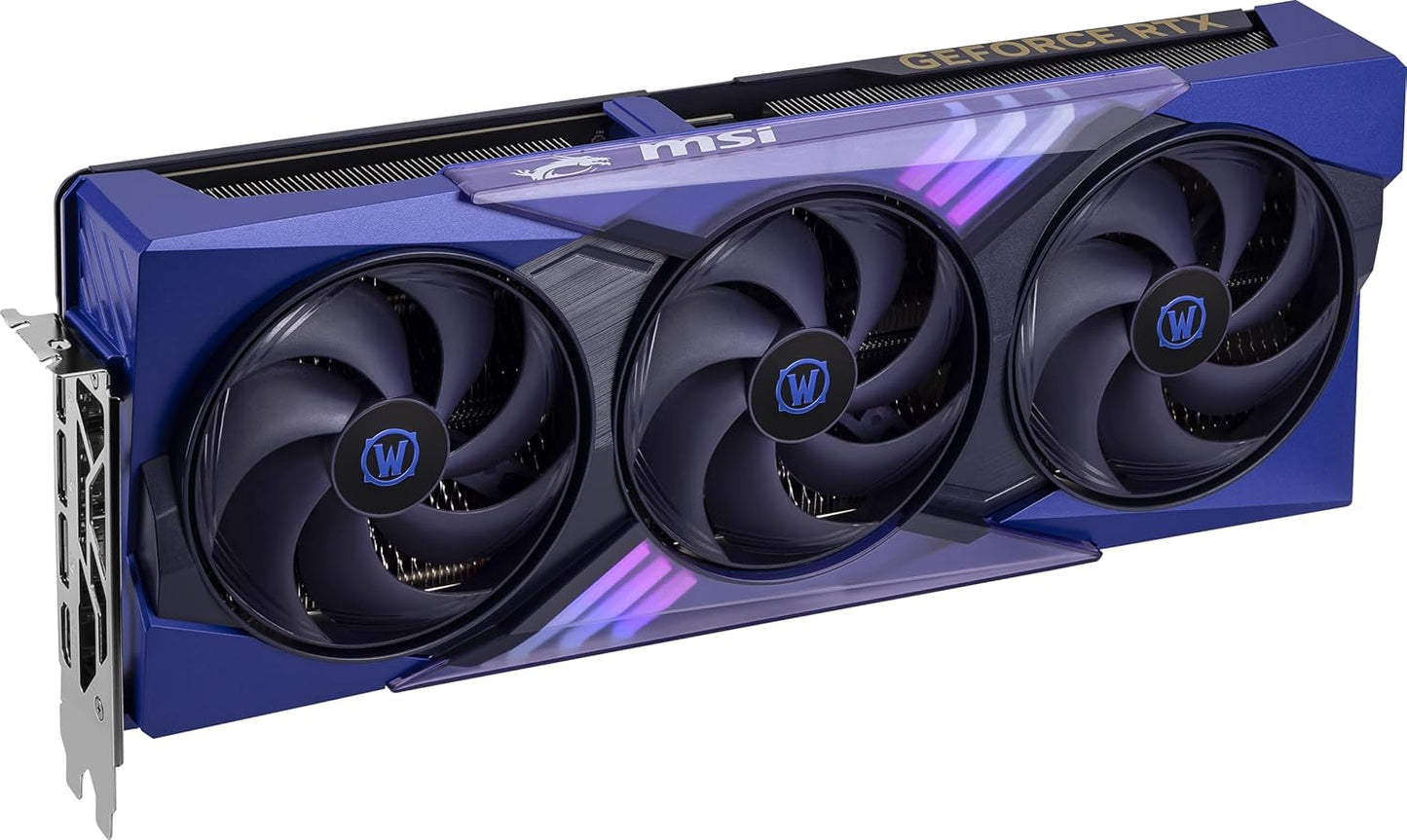 TARJETA DE VIDEO NVIDIA RTX5070 12GB OC GDDR7 MSI RTX 5070 12G WORLD OF WARCRAFT MIDNIGHT VOID EDITION OC