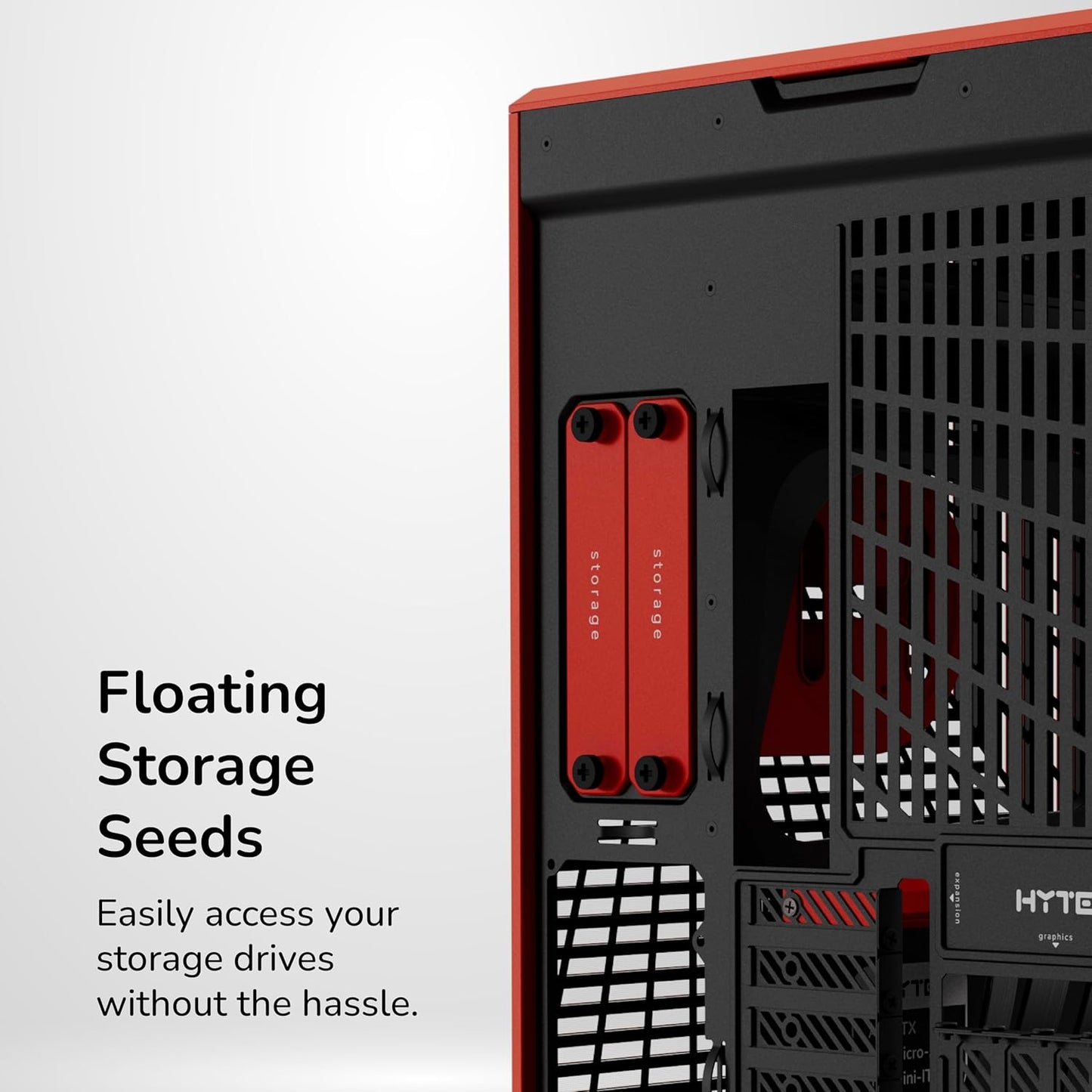 GABINETE HYTE Y70 TOUCH INFINITE EATX S/FUENTE CRISTAL NEGRO/ROJO CS-HYTE-Y70TI-RB 11M DE GARANTIA