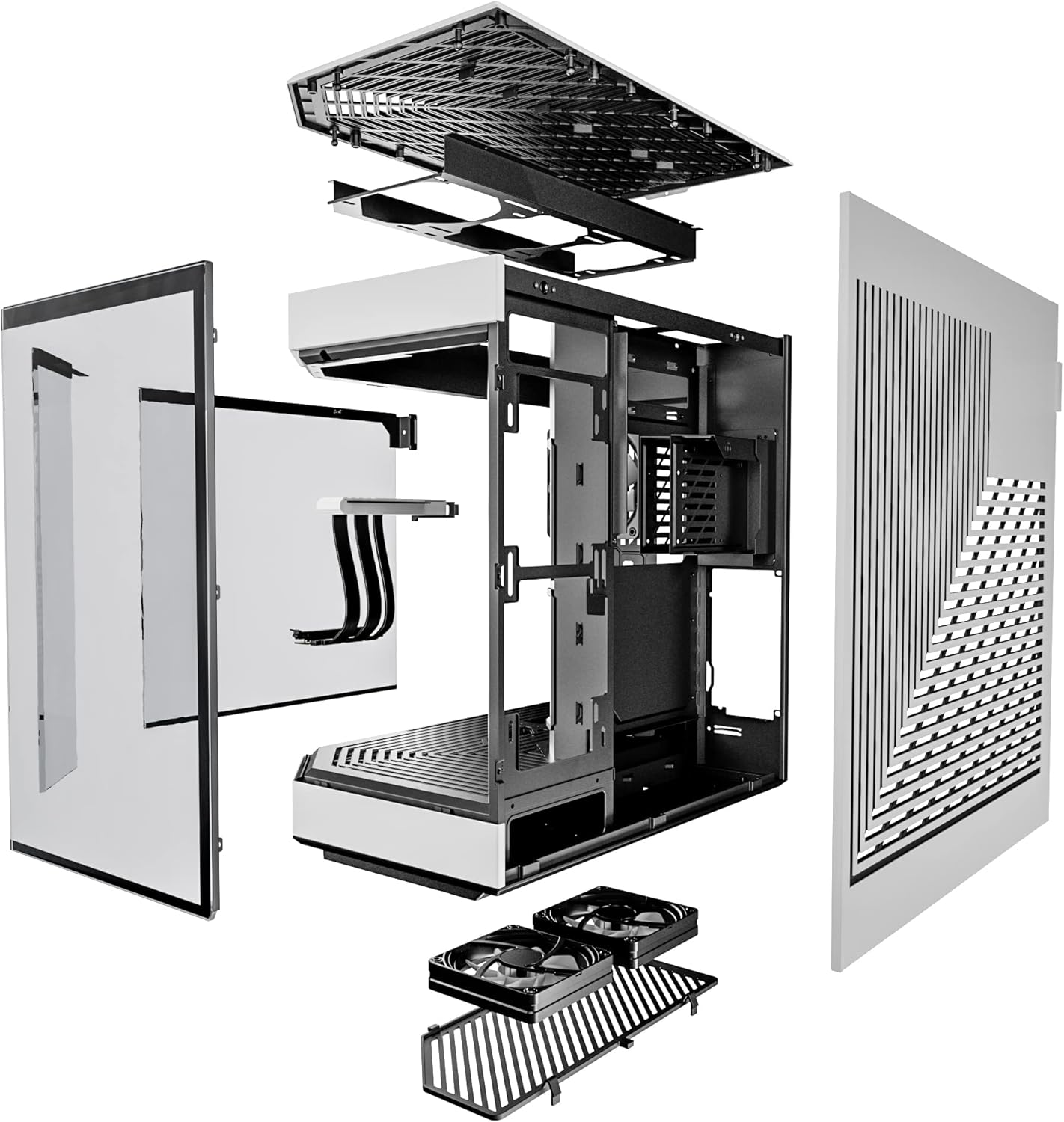 GABINETE HYTE Y60 NEGRO/BLANCO EATX S/FUENTE CRISTAL CS-HYTE-Y60-BW 11M DE GARANTIA