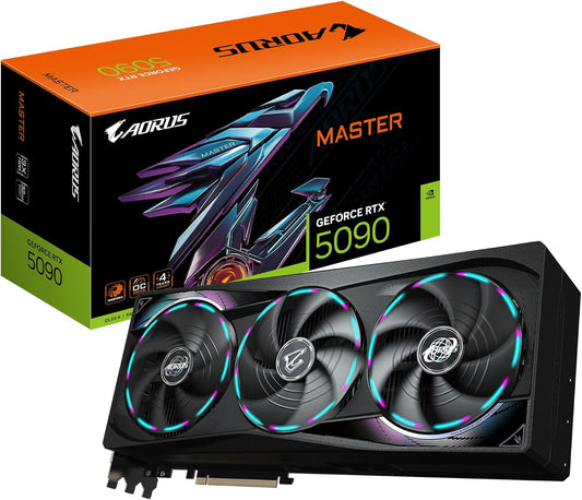 TARJETA DE VIDEO NVIDIA GEFORCE RTX5090 32GB GDDR7 GIGABYTE AORUS GV-N5090AORUS M-32GD