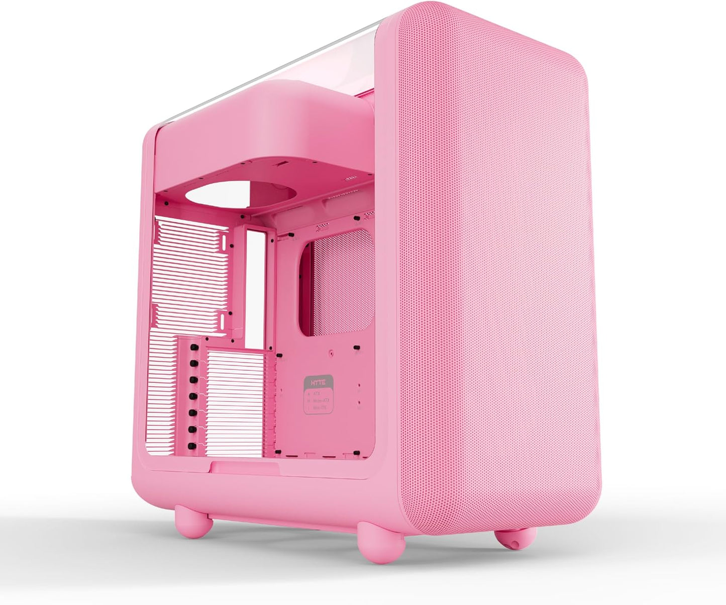 GABINETE HYTE X50 ATX S/FUENTE CRISTAL STRAWBERRY MILK ROSA CS-HYTE-X50G-SM 12M DE GARANTIA