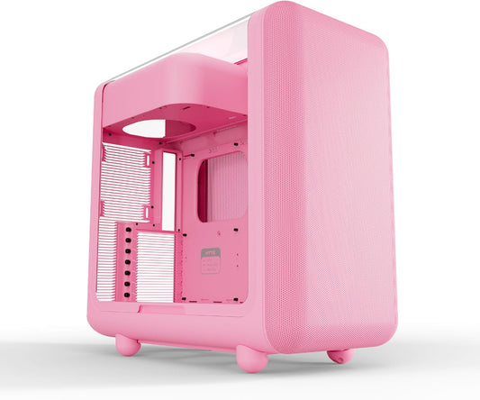 GABINETE HYTE X50 ATX S/FUENTE CRISTAL STRAWBERRY MILK ROSA CS-HYTE-X50G-SM 12M DE GARANTIA