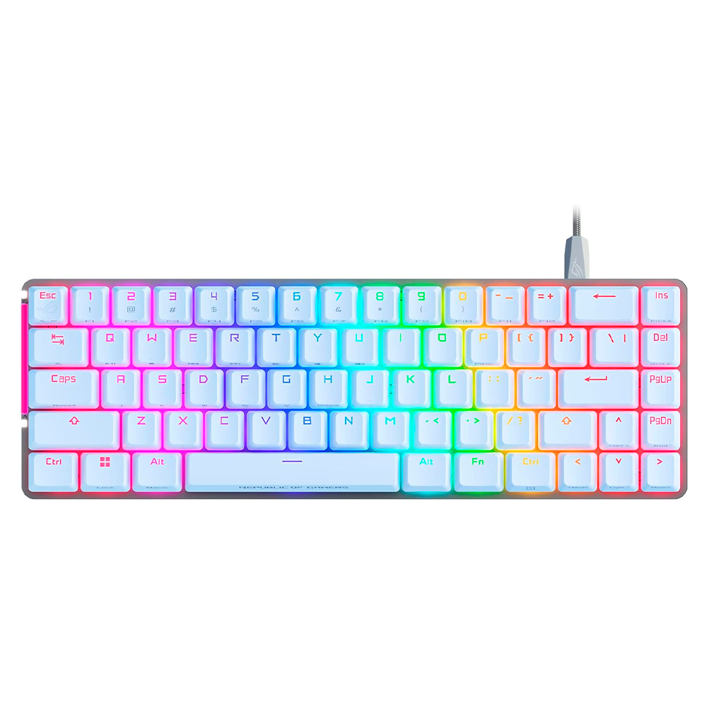 TECLADO ASUS ROG M602 FALCHION/BN/CA AURA SYNC MECANICO ALAMBRICO ROG PBT 2P -C BLANCO