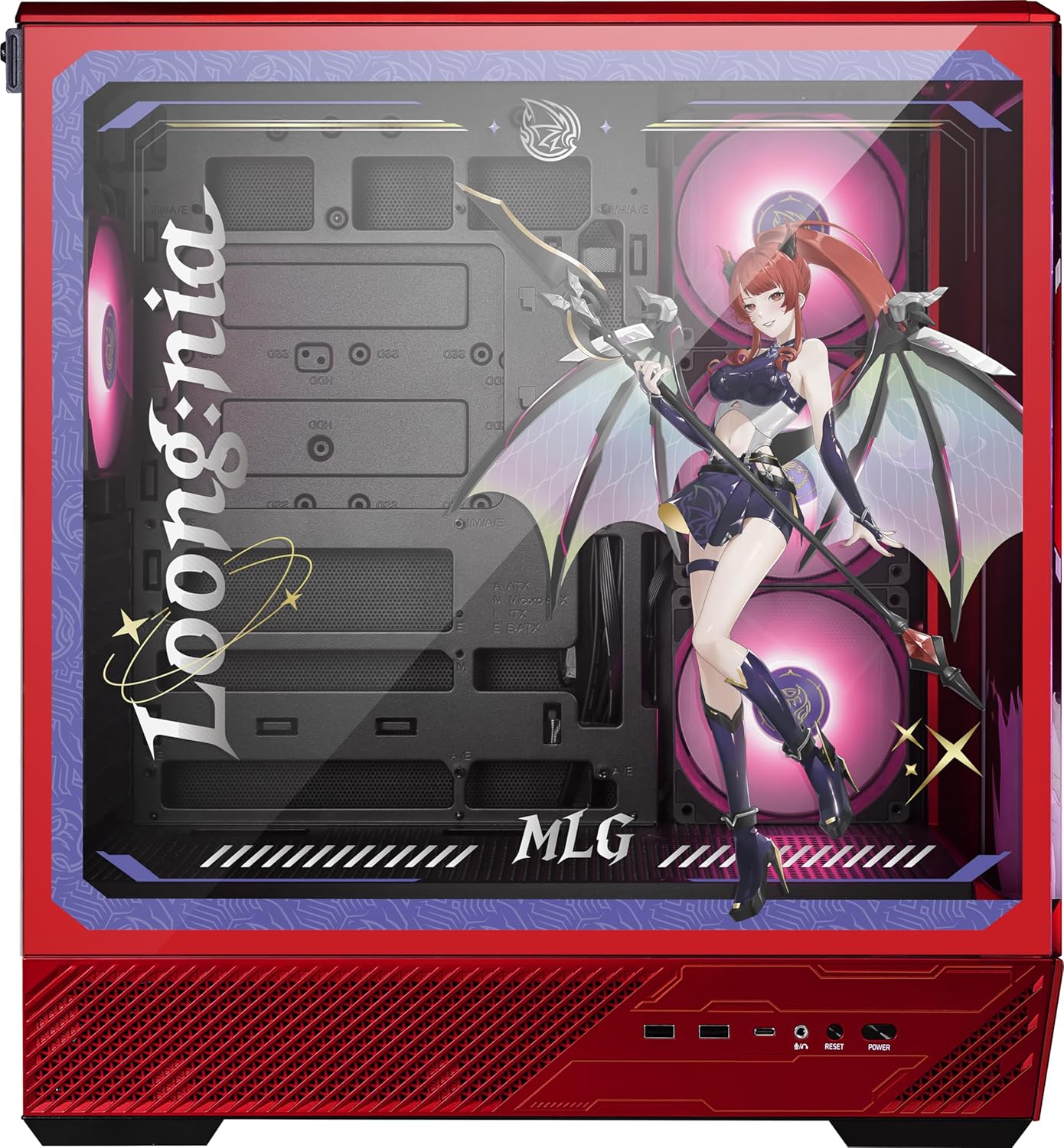 GABINETE MSI PANO 130R ARGB ATX ROJO/NEGRO PANO 130R MLG EDITION 11M DE GARANTIA