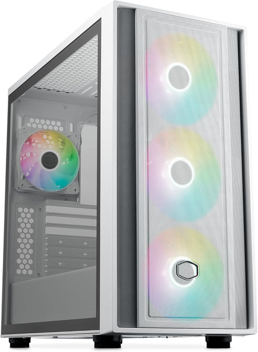 GABINETE COOLER MASTER MASTERBOX 600 BLANCO ARGB M/ATX MB600-WGNN-S00 SIN GARANTIA
