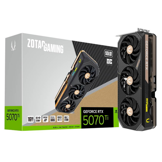 TARJETA DE VIDEO ZOTAC RTX5070TI 16GB GDDR7 SOLID