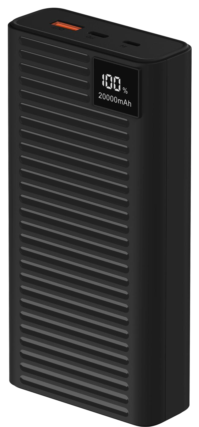 Power Bank | US-S72 | 20000mAh 22.5W | V8/Micro USB/Type-C | 1xUSB | Cable USB a Type-C | Pantalla LED | 50 | Blanco/Negro