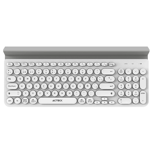 TECLADO ACTECK WIFI INSPIRE COMP TI695 BLANCO BLUETOOTH MULTIDISPOSITIVO