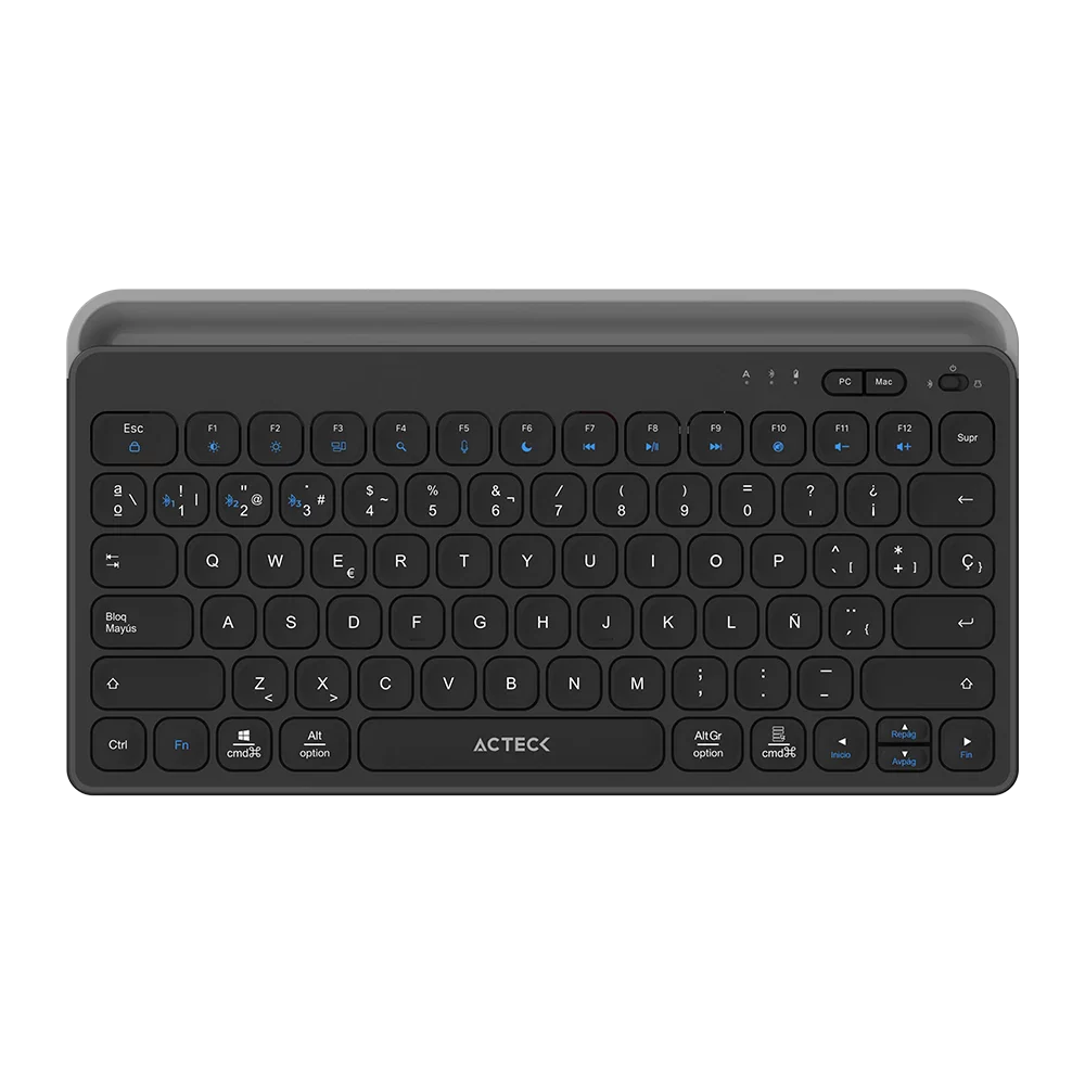 TECLADO ACTECK INSPIRE TREK TI737 NEGRO 2.4 MHZ BT RECARGABLE ELITE